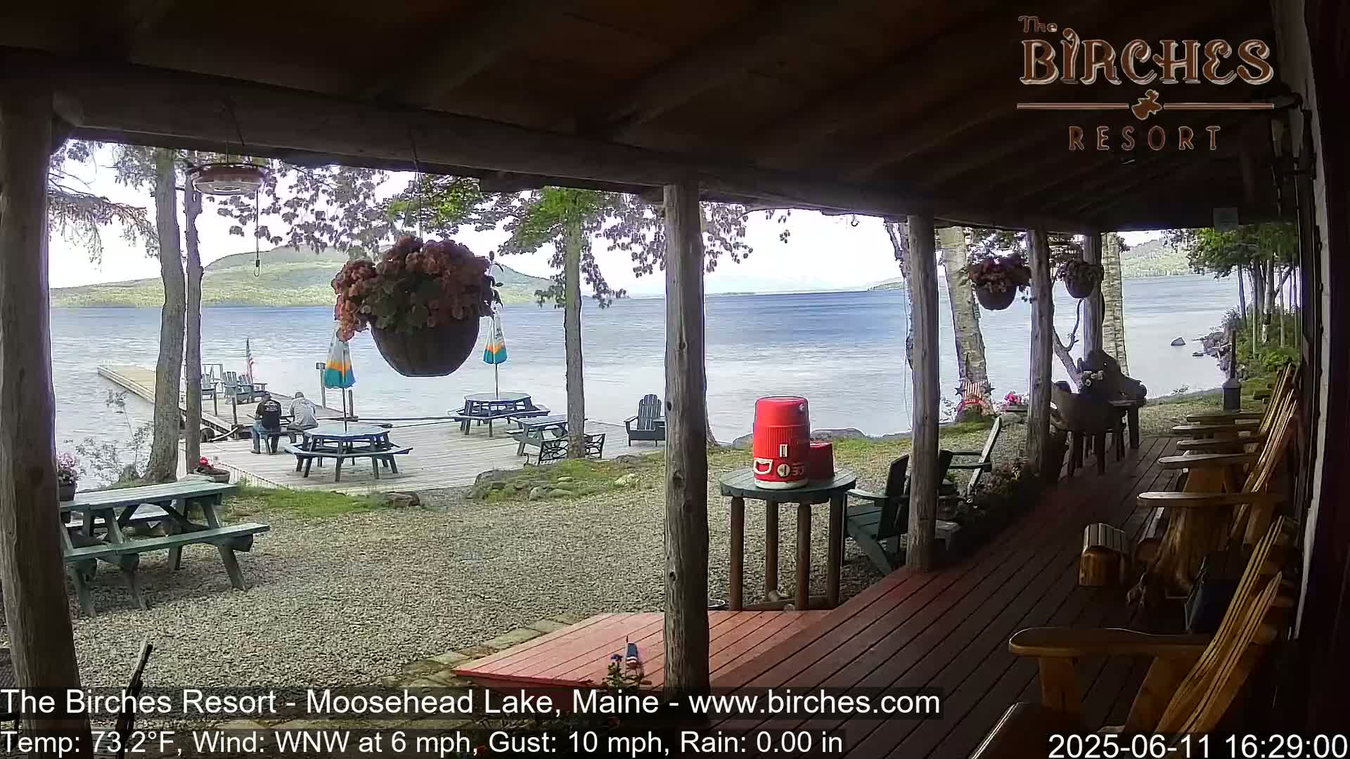 The Birches Resort, Moosehead Lake Live Cam - Rockwood, Maine, USA