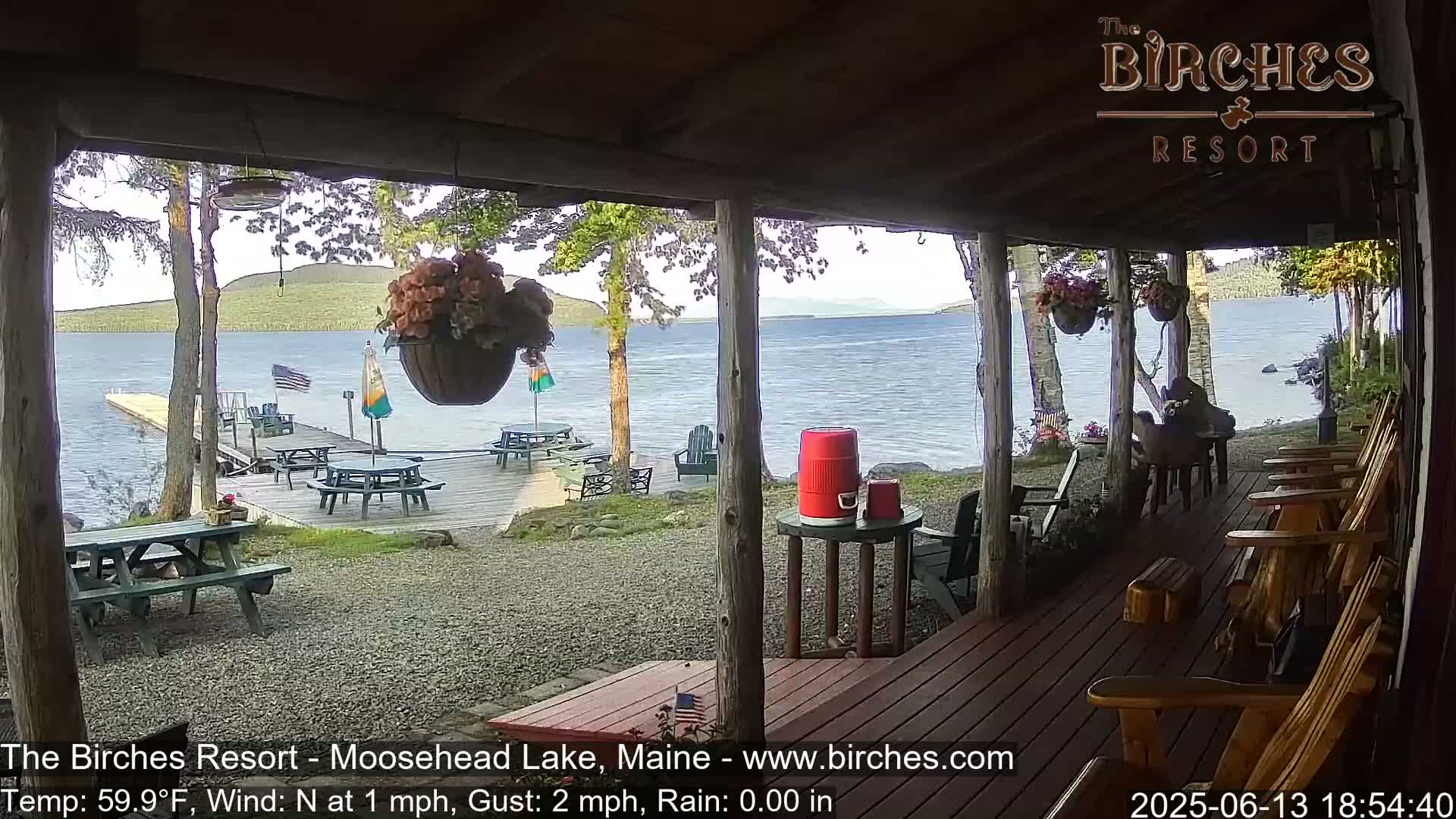 The Birches Resort, Moosehead Lake Live Cam - Rockwood, Maine, USA