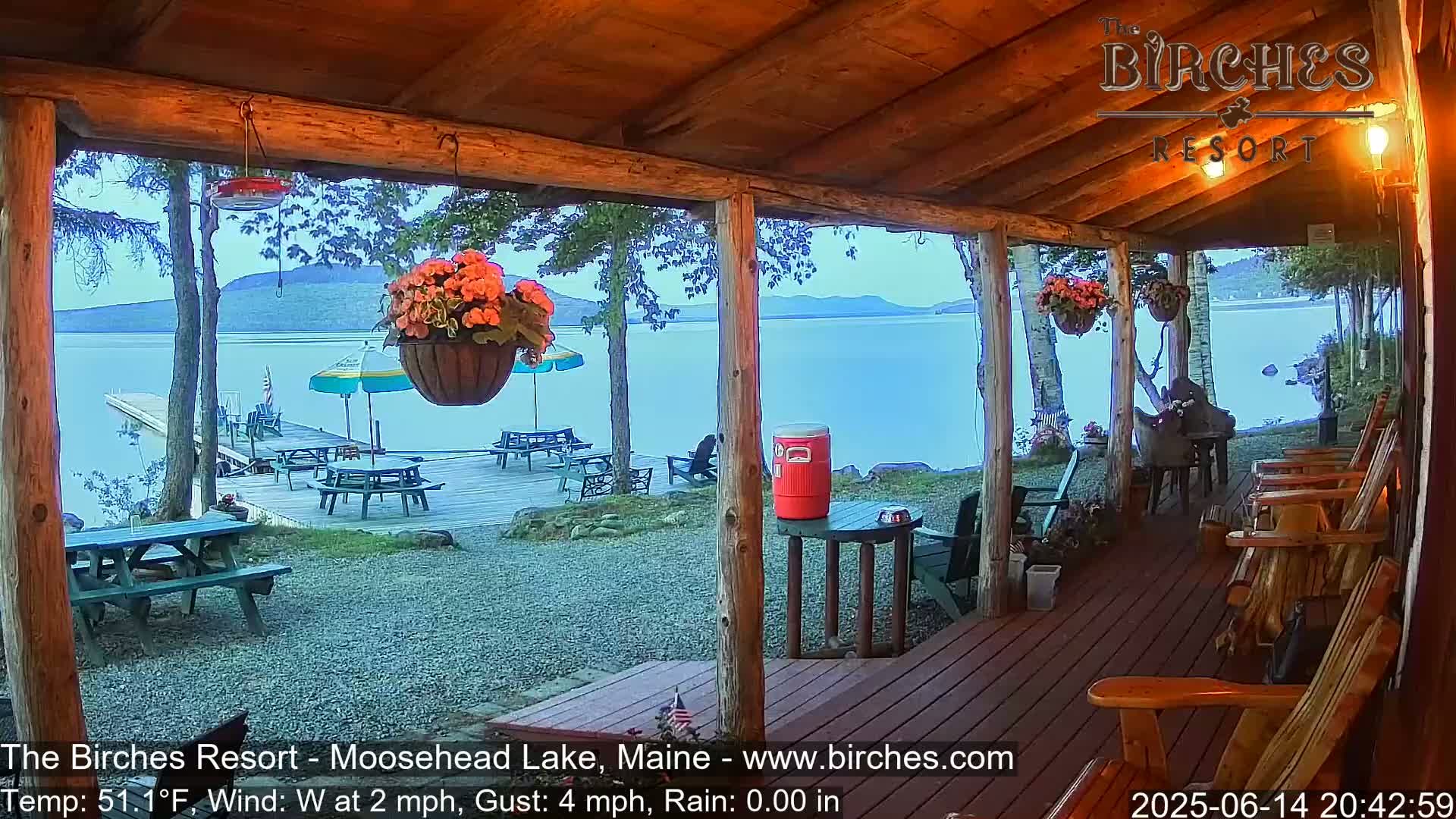 The Birches Resort, Moosehead Lake Live Cam - Rockwood, Maine, USA