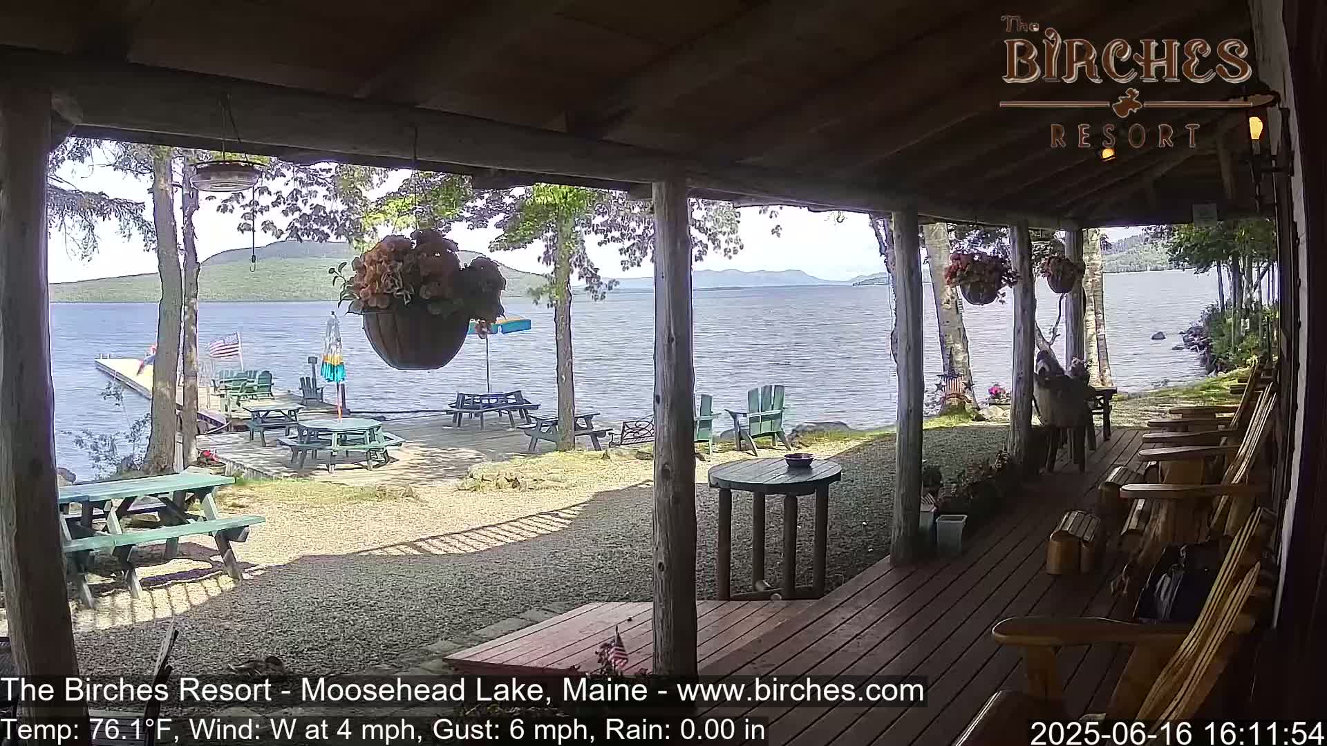The Birches Resort, Moosehead Lake Live Cam - Rockwood, Maine, USA