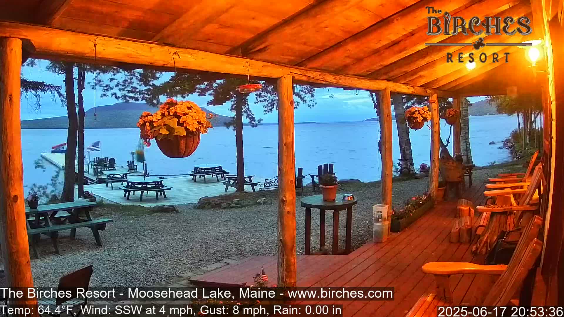 The Birches Resort, Moosehead Lake Live Cam - Rockwood, Maine, USA
