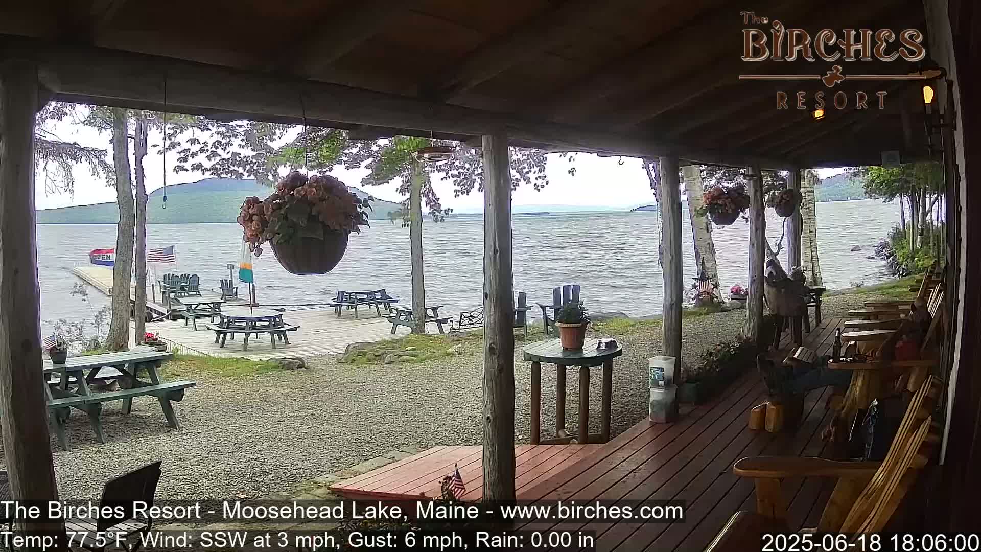 The Birches Resort, Moosehead Lake Live Cam - Rockwood, Maine, USA