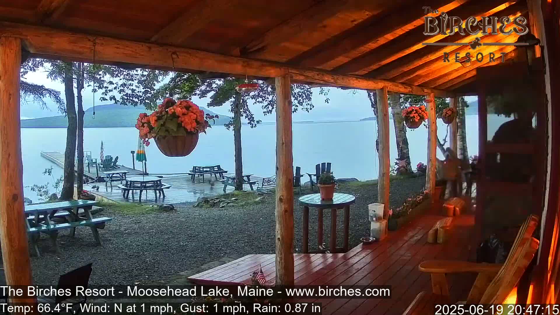 The Birches Resort, Moosehead Lake Live Cam - Rockwood, Maine, USA