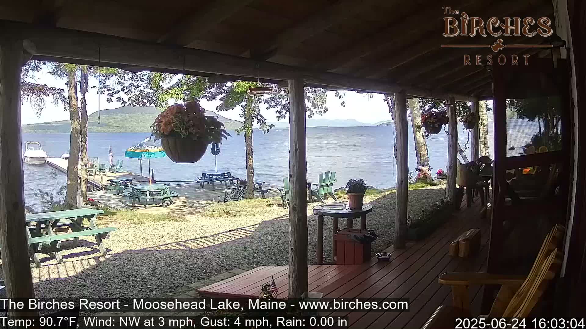 The Birches Resort, Moosehead Lake Live Cam - Rockwood, Maine, USA