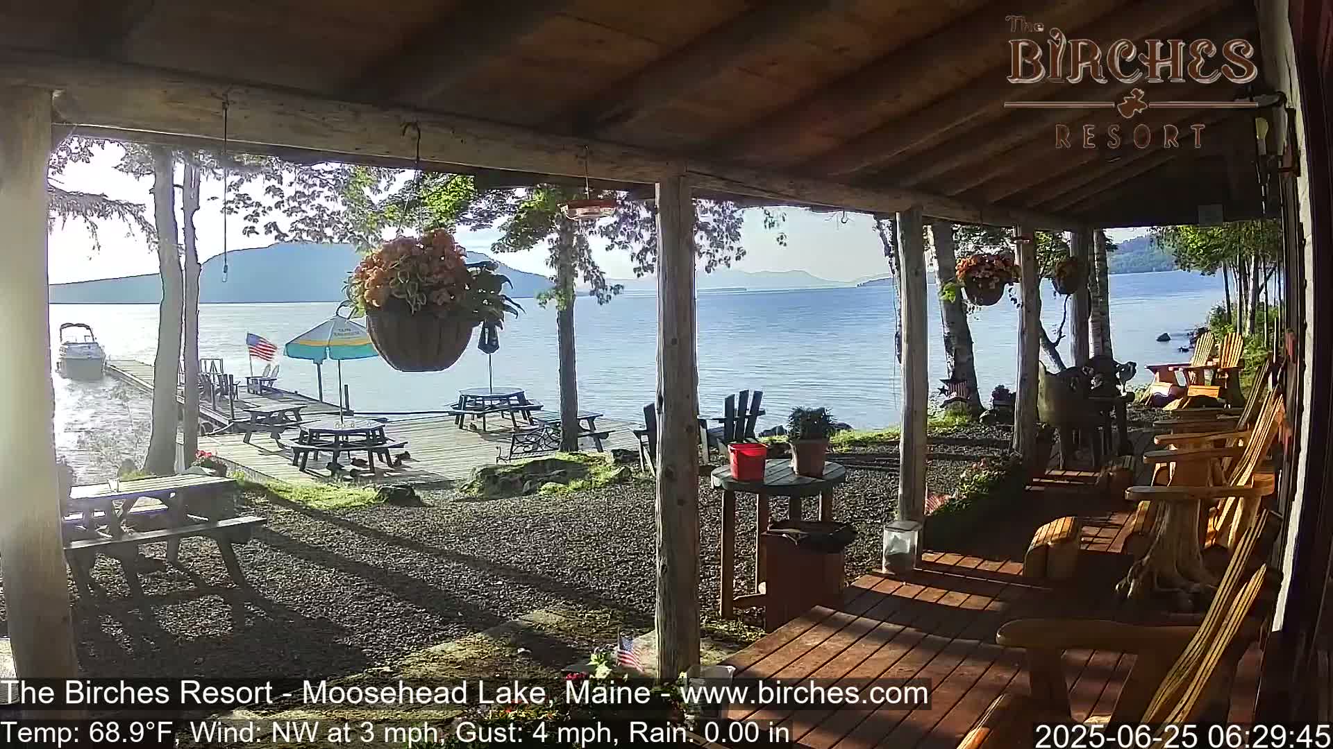 The Birches Resort, Moosehead Lake Live Cam - Rockwood, Maine, USA