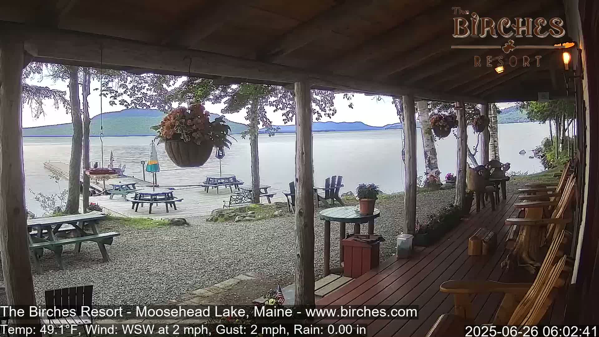The Birches Resort, Moosehead Lake Live Cam - Rockwood, Maine, USA