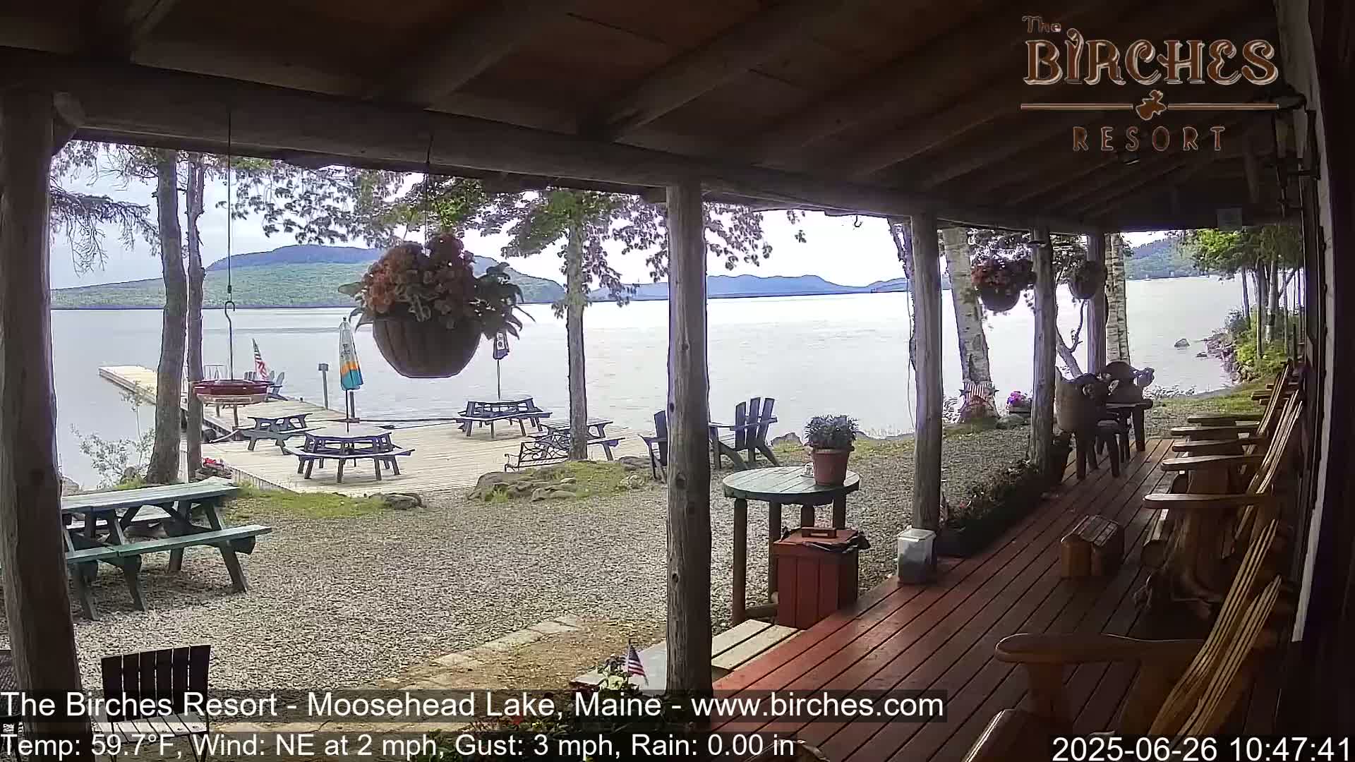 The Birches Resort, Moosehead Lake Live Cam - Rockwood, Maine, USA