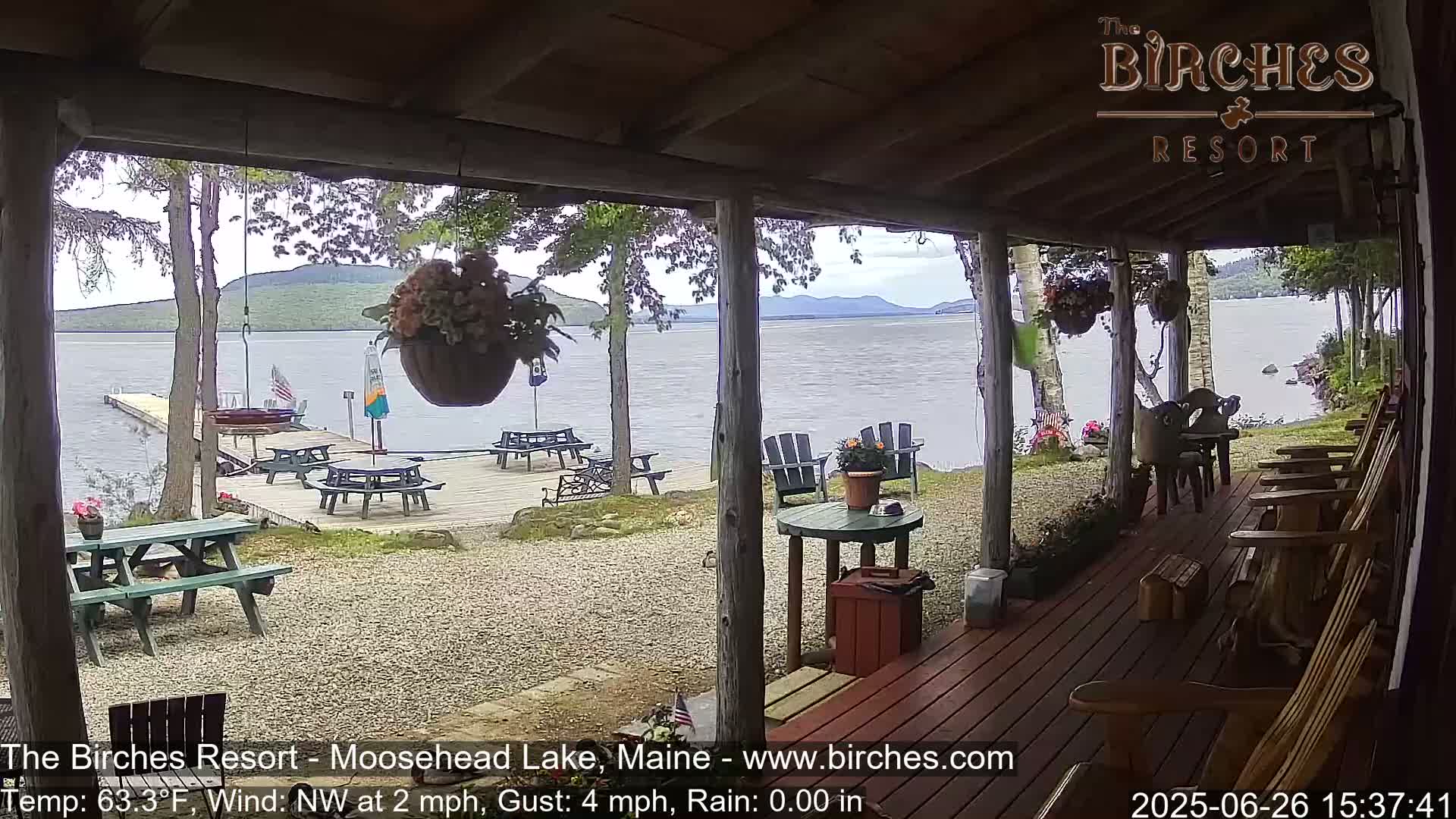 The Birches Resort, Moosehead Lake Live Cam - Rockwood, Maine, USA