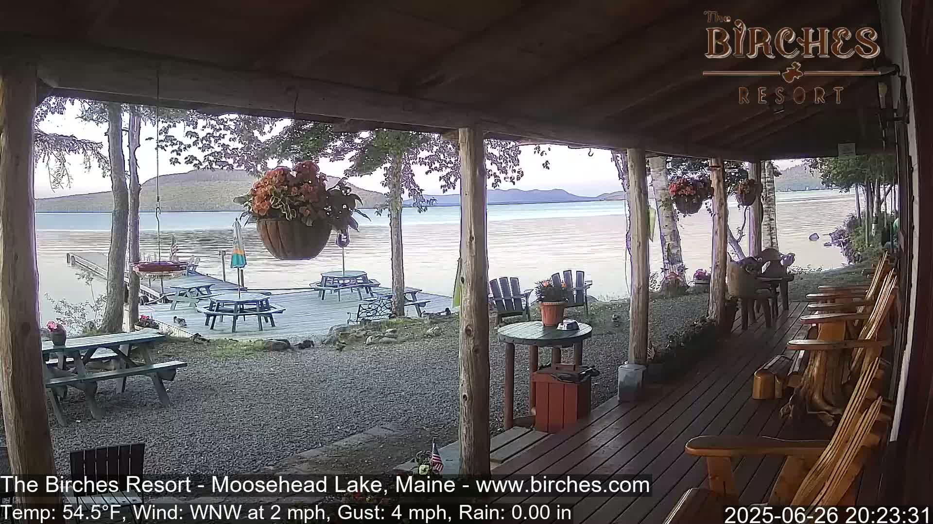 The Birches Resort, Moosehead Lake Live Cam - Rockwood, Maine, USA