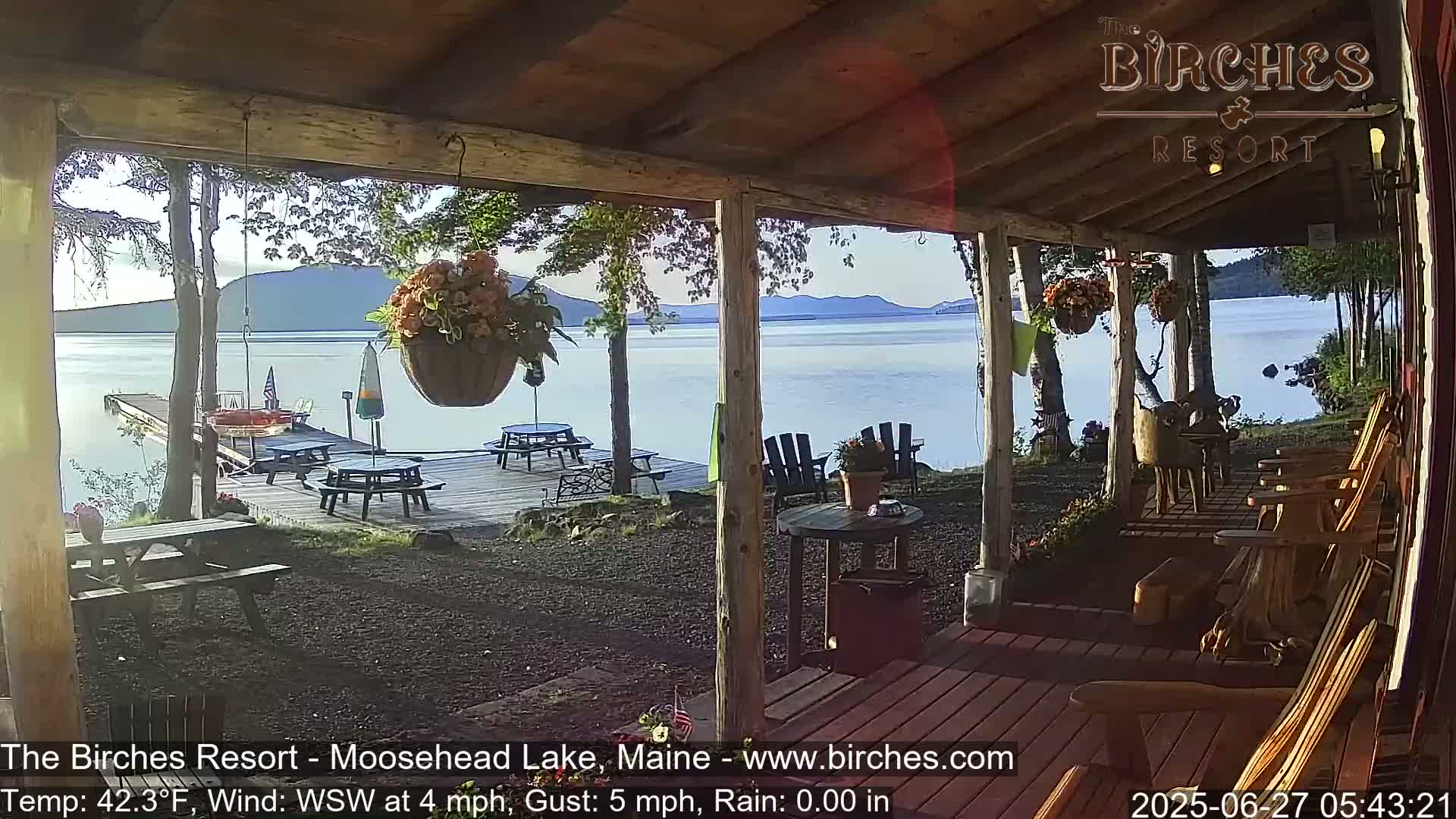 The Birches Resort, Moosehead Lake Live Cam - Rockwood, Maine, USA