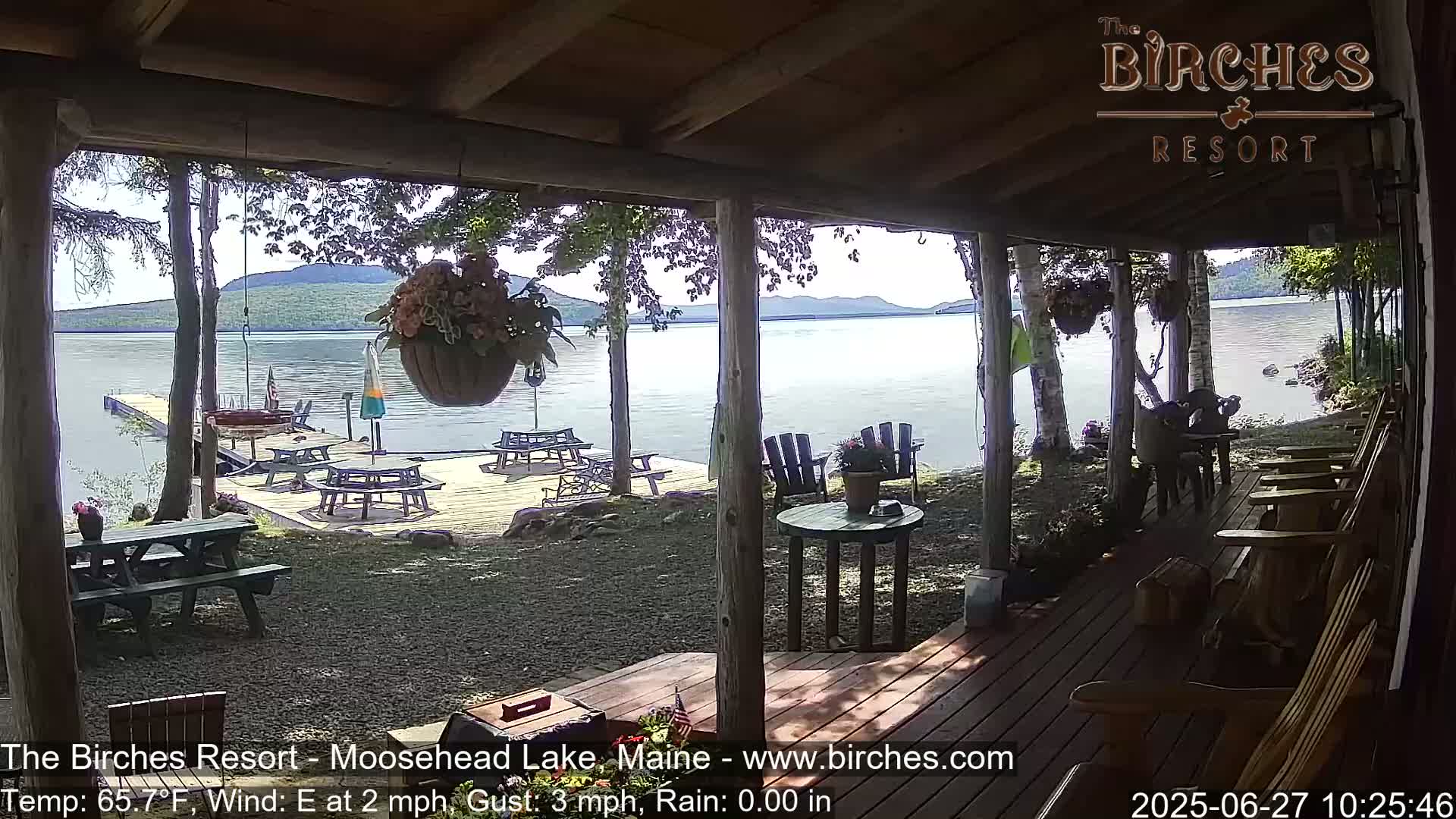 The Birches Resort, Moosehead Lake Live Cam - Rockwood, Maine, USA