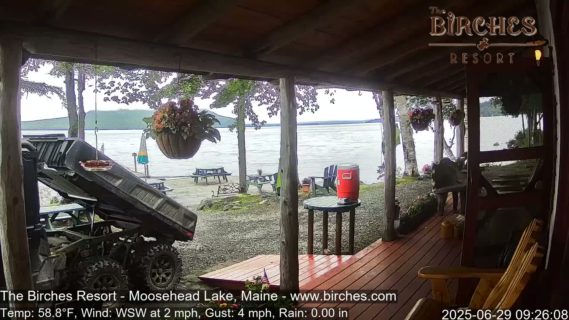 The Birches Resort, Moosehead Lake Live Cam - Rockwood, Maine, USA