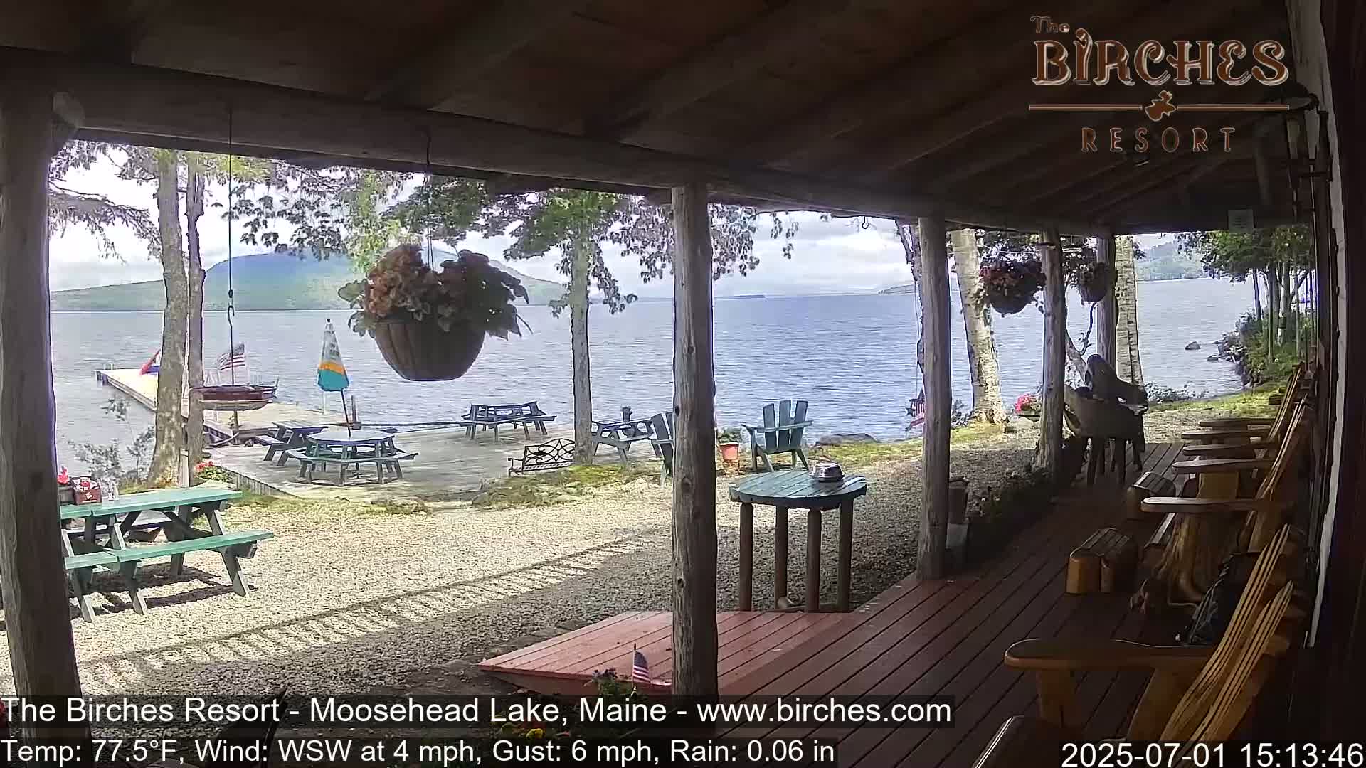 The Birches Resort, Moosehead Lake Live Cam - Rockwood, Maine, USA