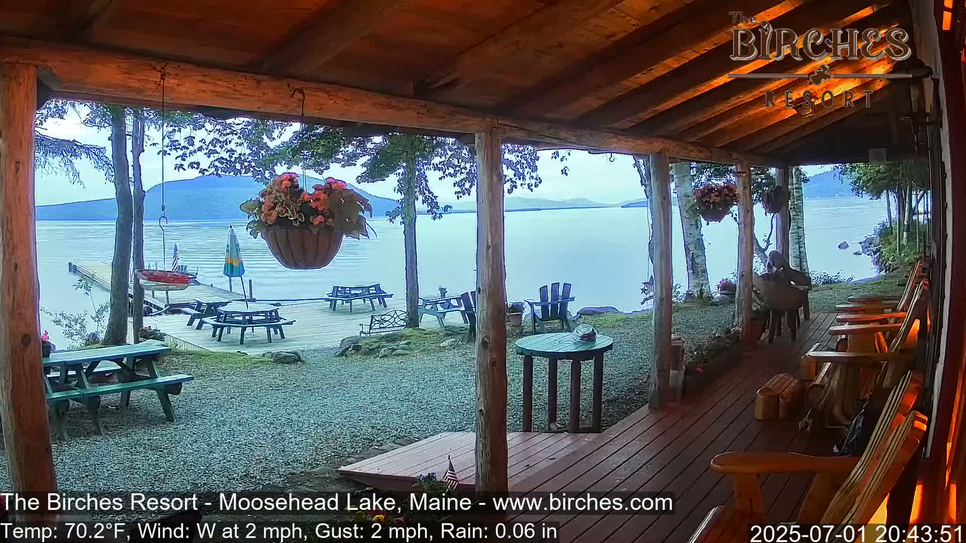 The Birches Resort, Moosehead Lake Live Cam - Rockwood, Maine, USA