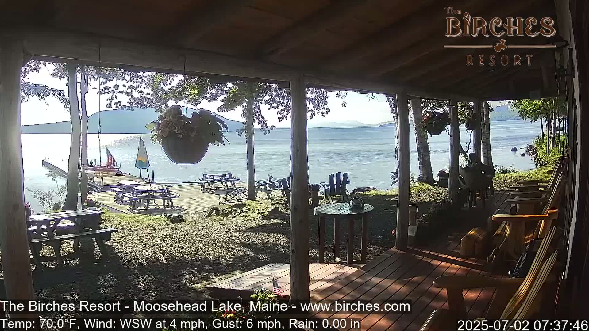 The Birches Resort, Moosehead Lake Live Cam - Rockwood, Maine, USA
