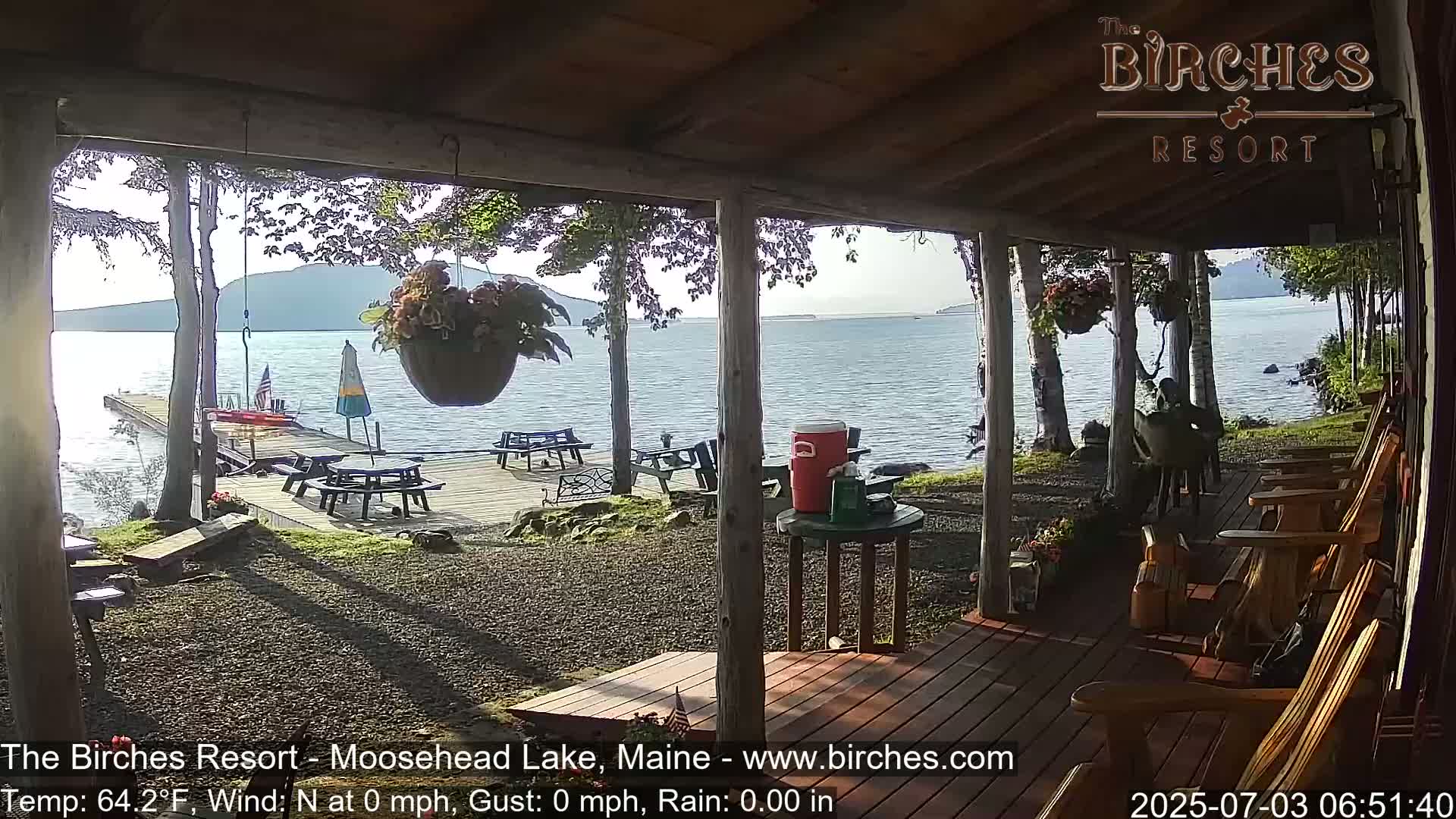 The Birches Resort, Moosehead Lake Live Cam - Rockwood, Maine, USA