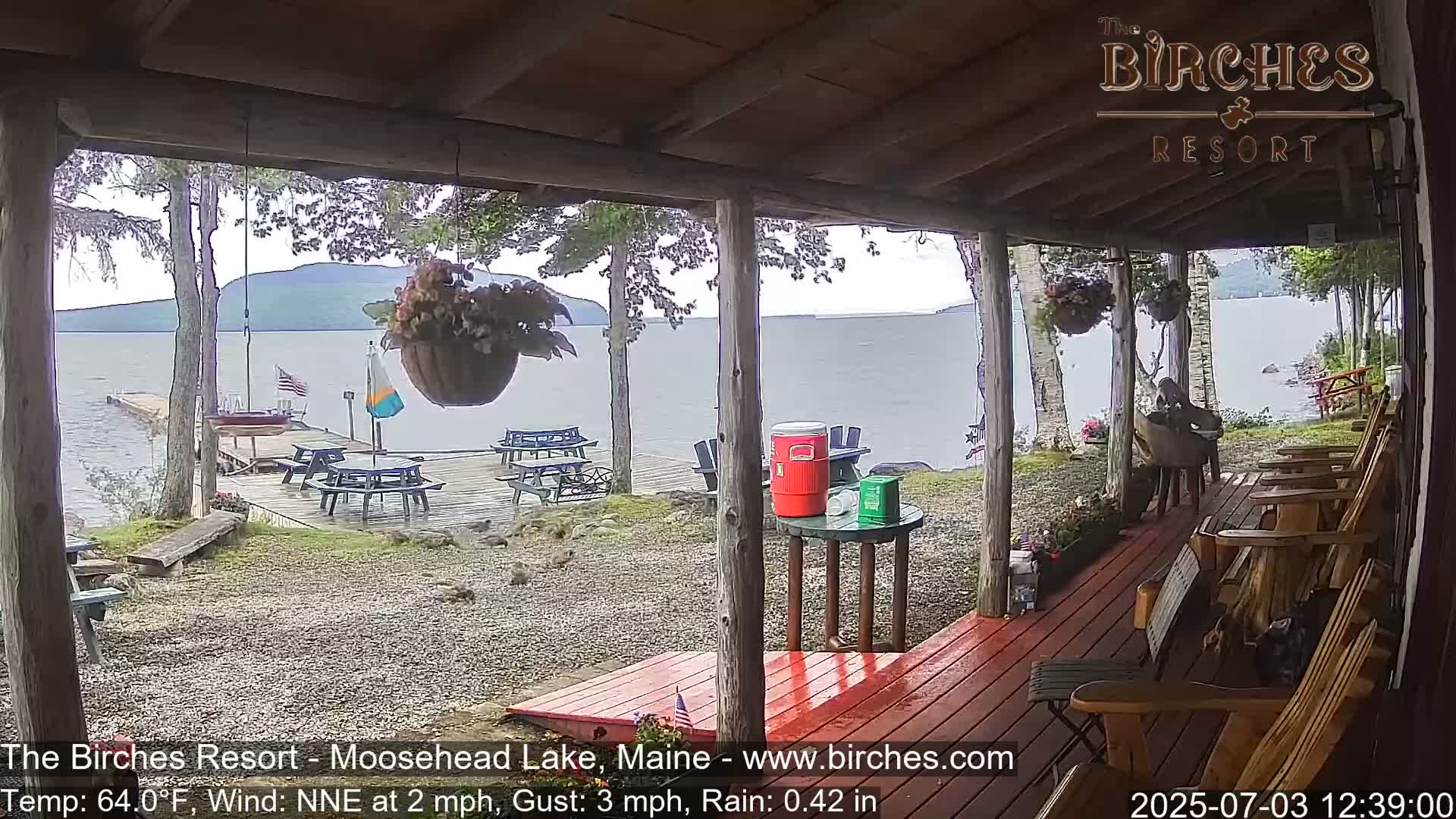 The Birches Resort, Moosehead Lake Live Cam - Rockwood, Maine, USA