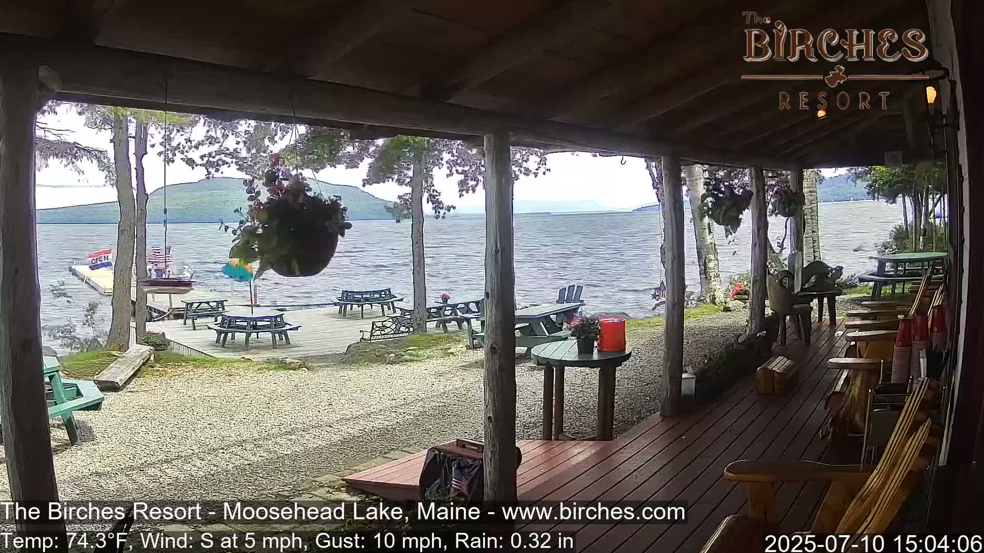 The Birches Resort, Moosehead Lake Live Cam - Rockwood, Maine, USA