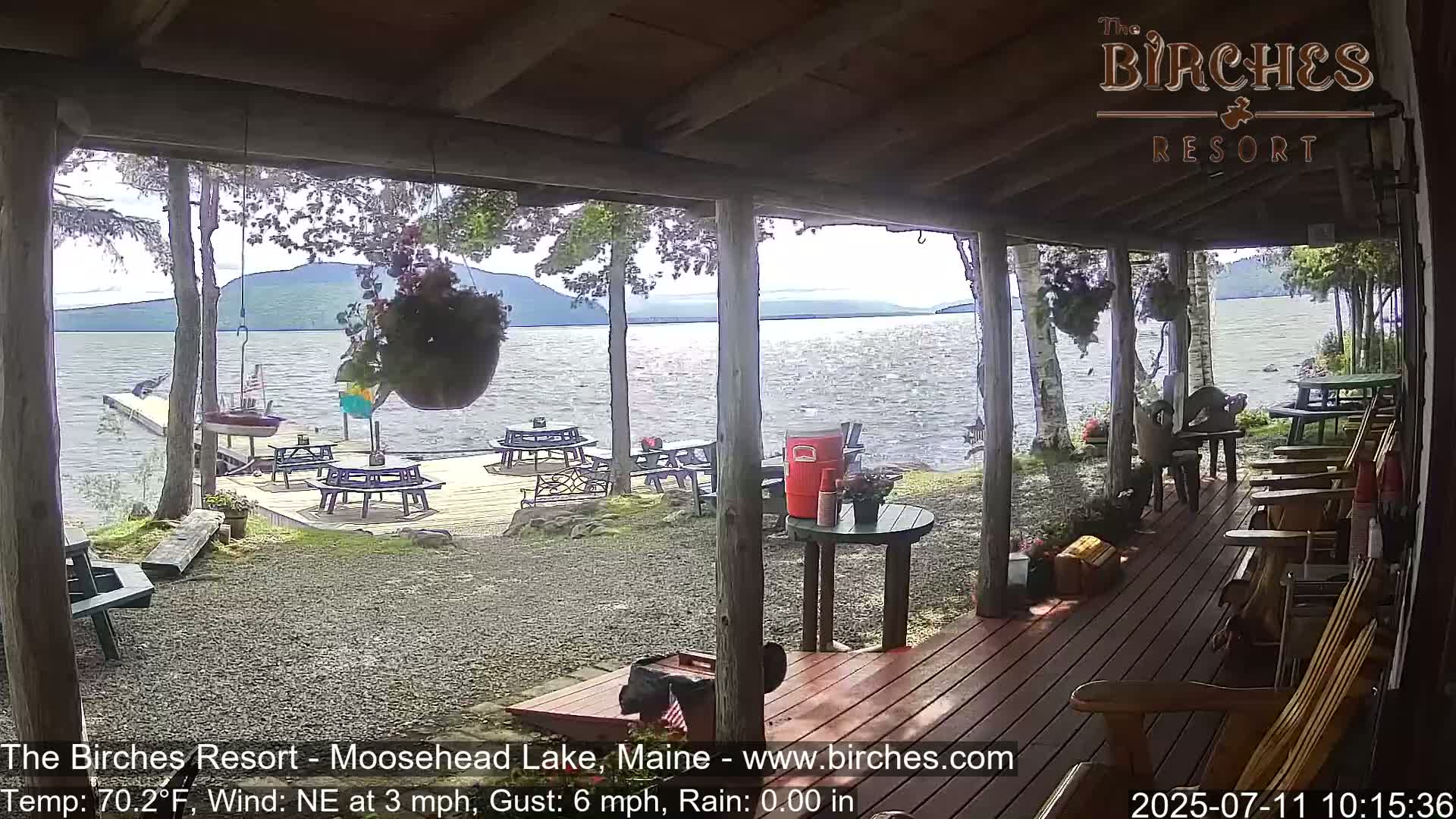 The Birches Resort, Moosehead Lake Live Cam - Rockwood, Maine, USA