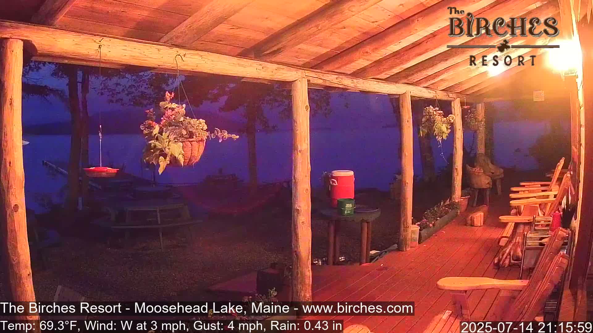 The Birches Resort, Moosehead Lake Live Cam - Rockwood, Maine, USA