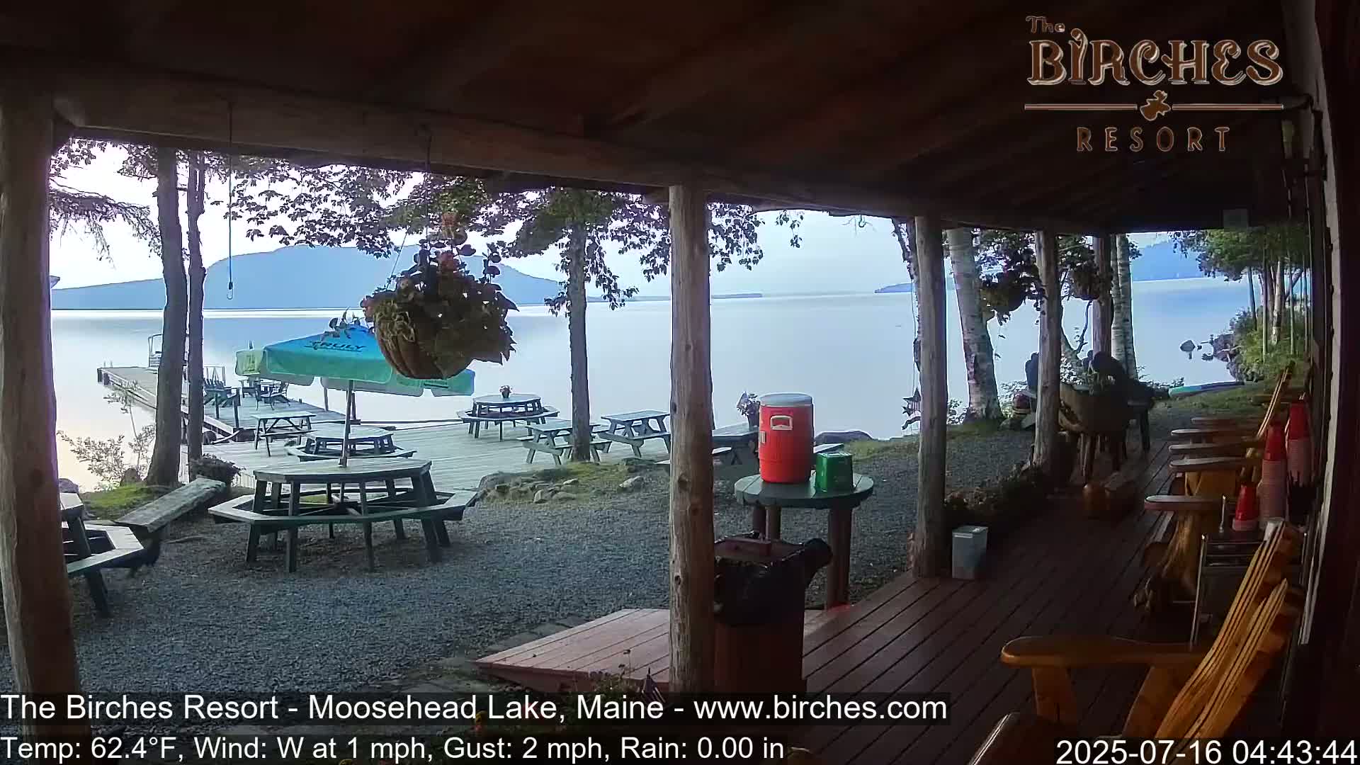 The Birches Resort, Moosehead Lake Live Cam - Rockwood, Maine, USA