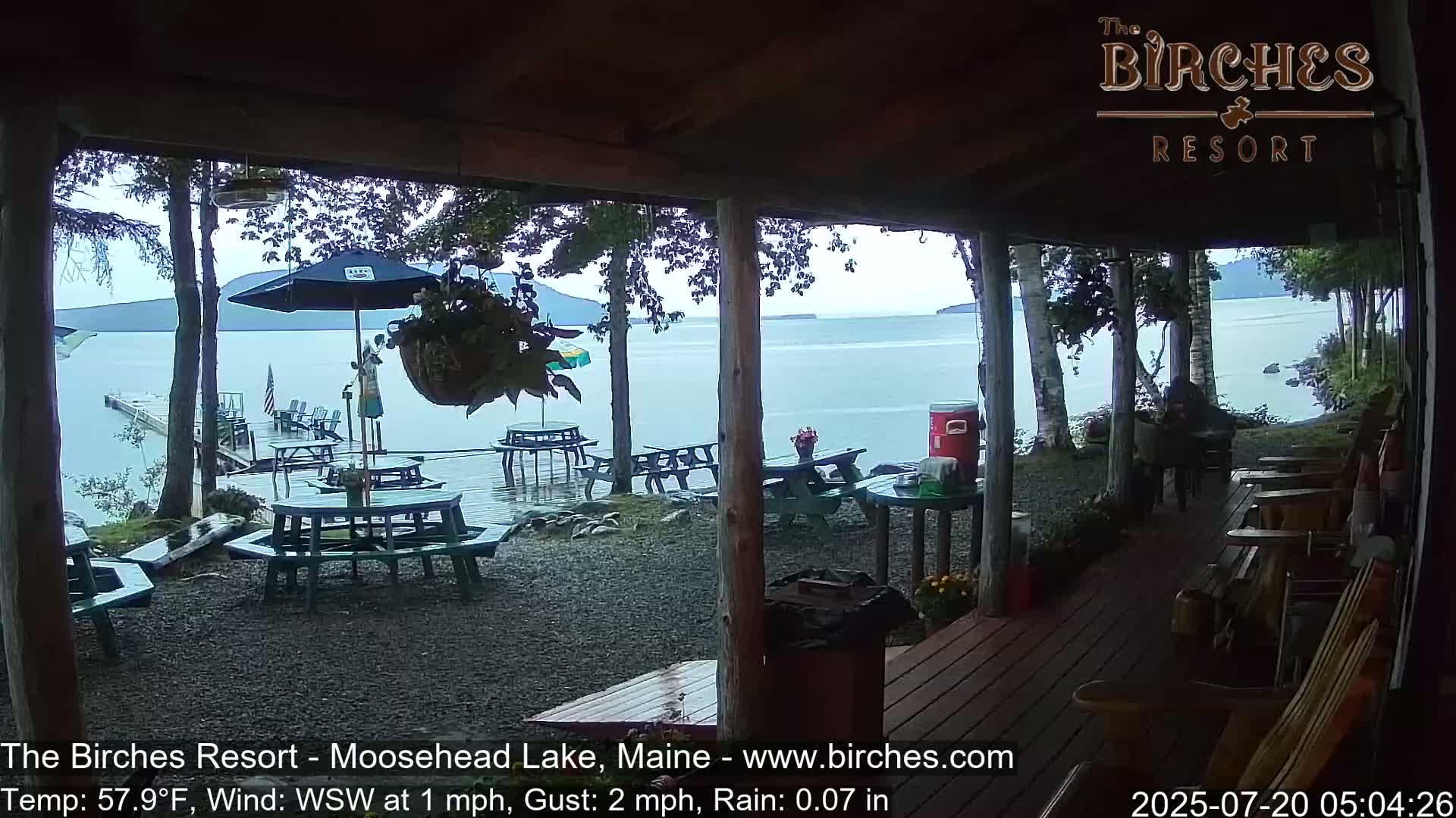 The Birches Resort, Moosehead Lake Live Cam - Rockwood, Maine, USA