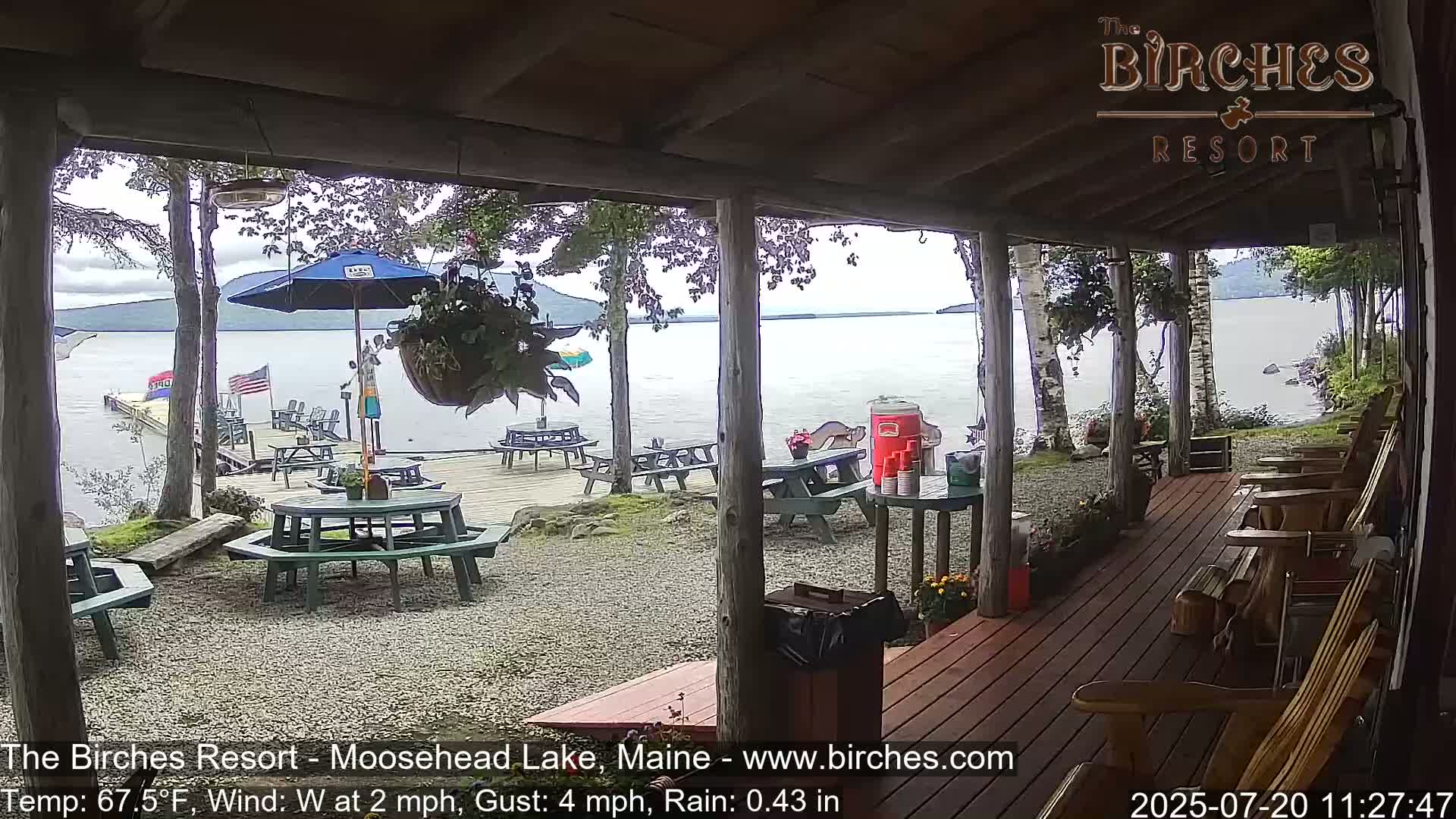 The Birches Resort, Moosehead Lake Live Cam - Rockwood, Maine, USA