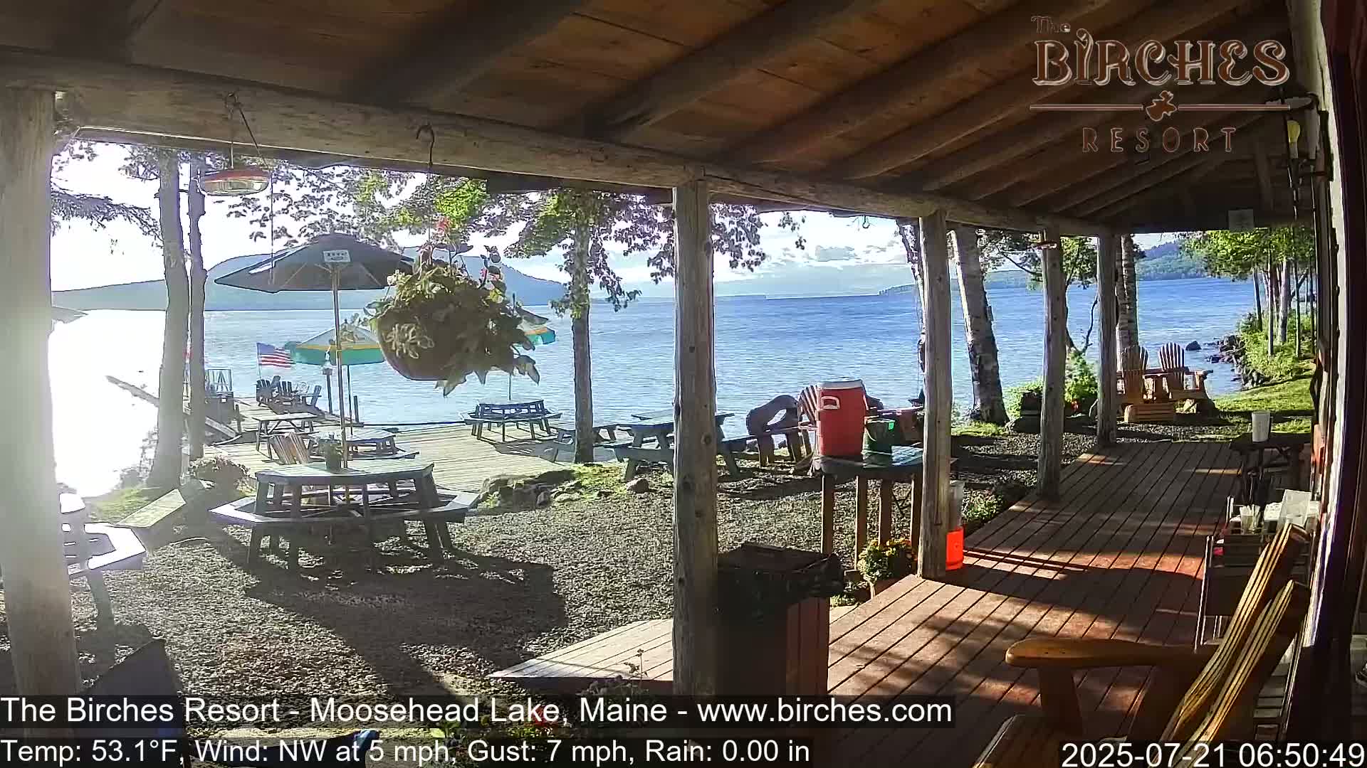 The Birches Resort, Moosehead Lake Live Cam - Rockwood, Maine, USA
