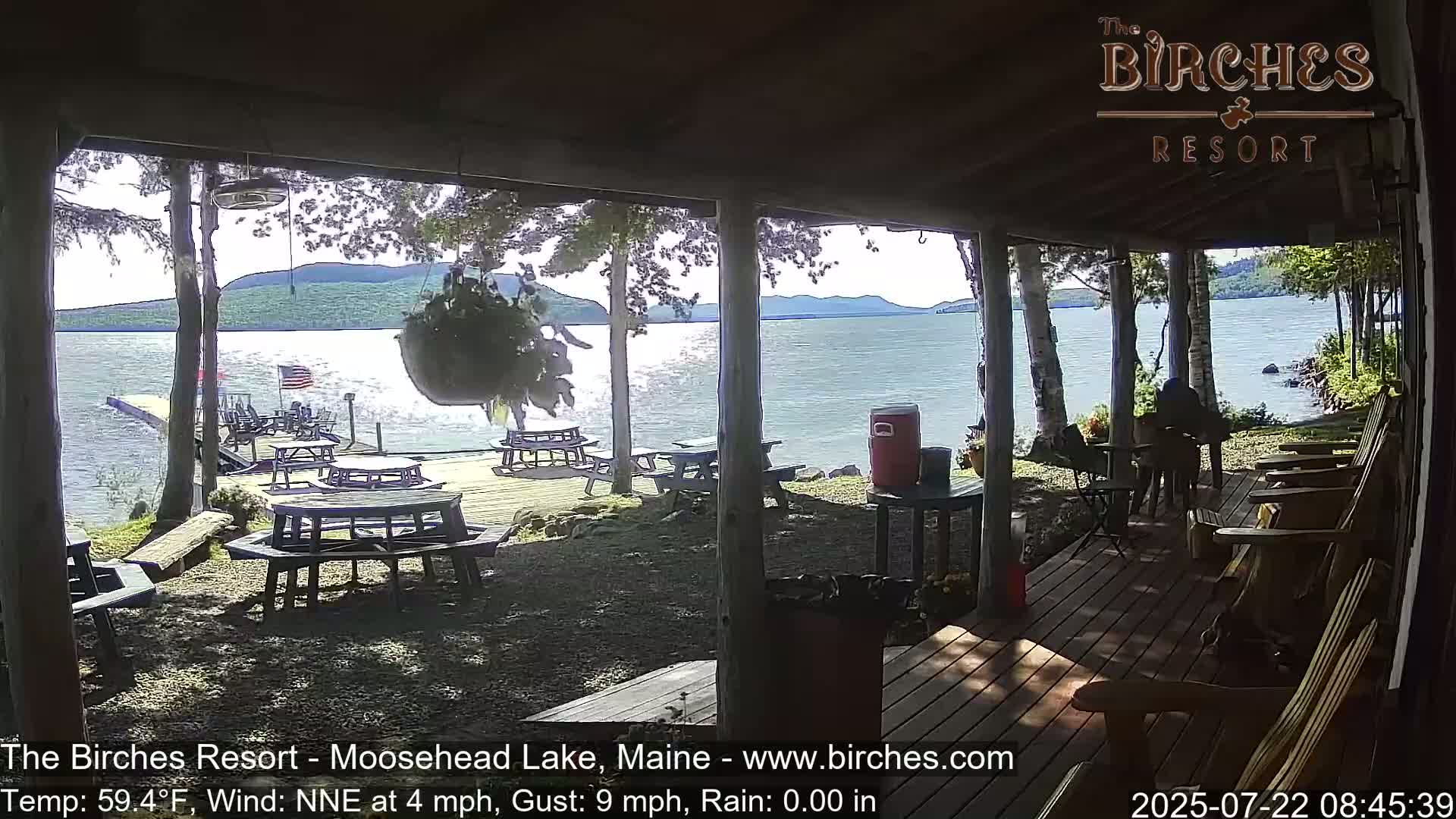 The Birches Resort, Moosehead Lake Live Cam - Rockwood, Maine, USA