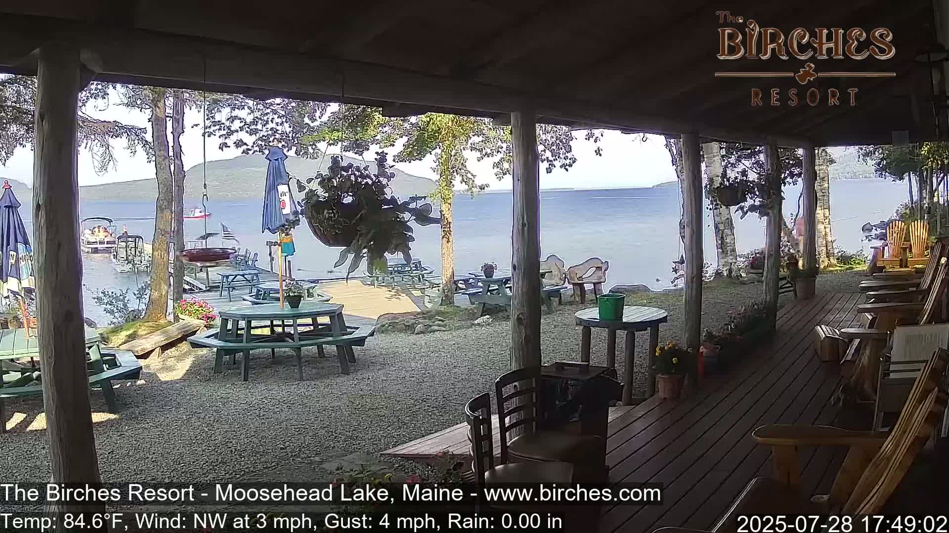 The Birches Resort, Moosehead Lake Live Cam - Rockwood, Maine, USA