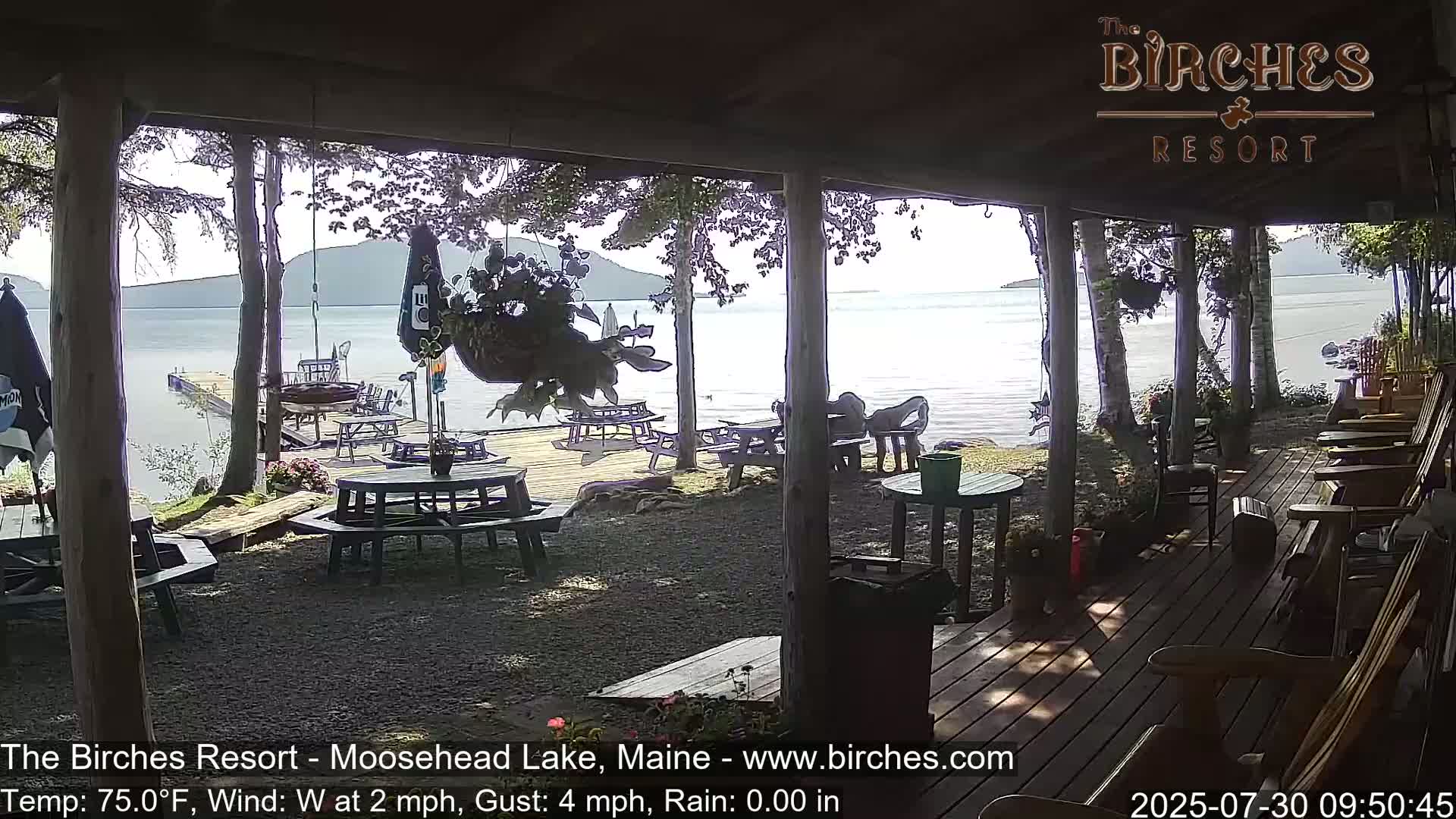 The Birches Resort, Moosehead Lake Live Cam - Rockwood, Maine, USA