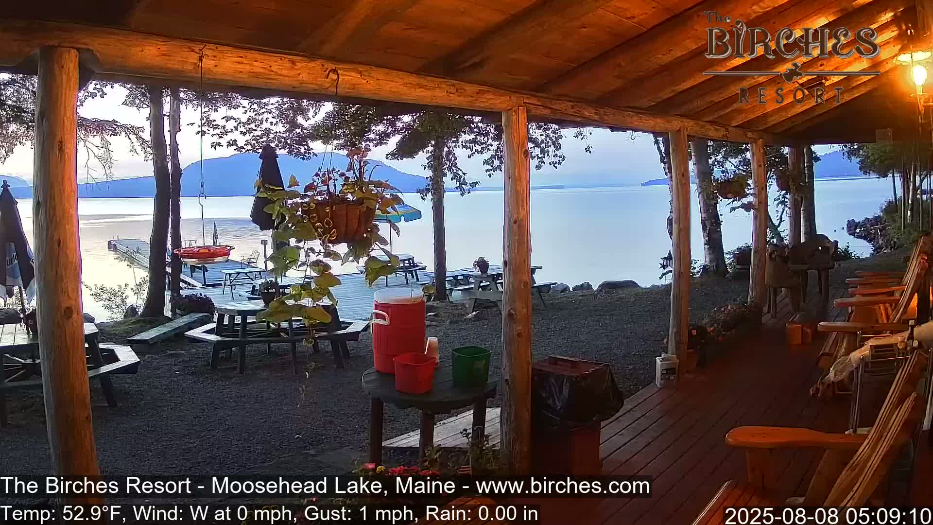 The Birches Resort, Moosehead Lake Live Cam - Rockwood, Maine, USA