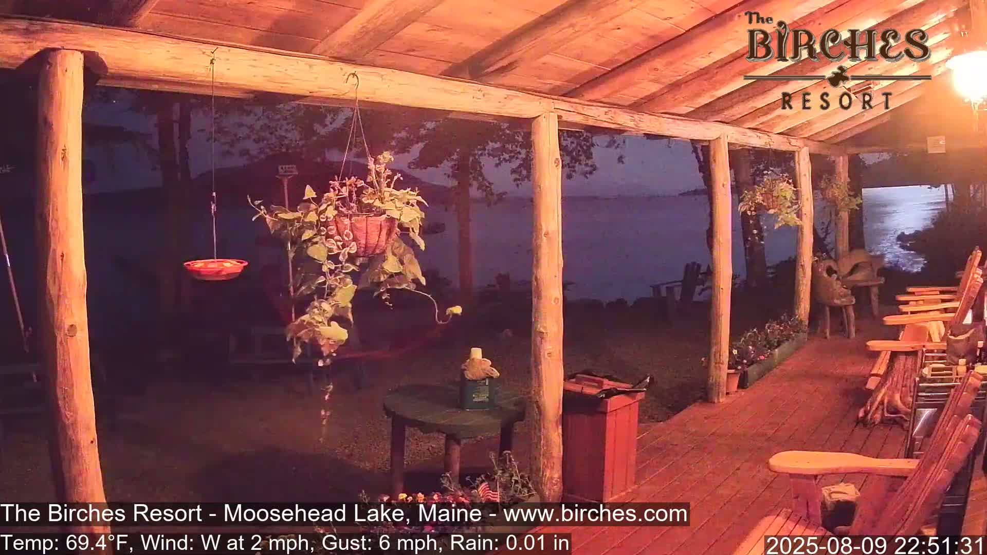 The Birches Resort, Moosehead Lake Live Cam - Rockwood, Maine, USA