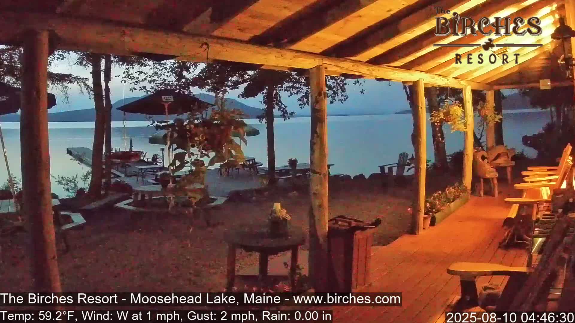 The Birches Resort, Moosehead Lake Live Cam - Rockwood, Maine, USA