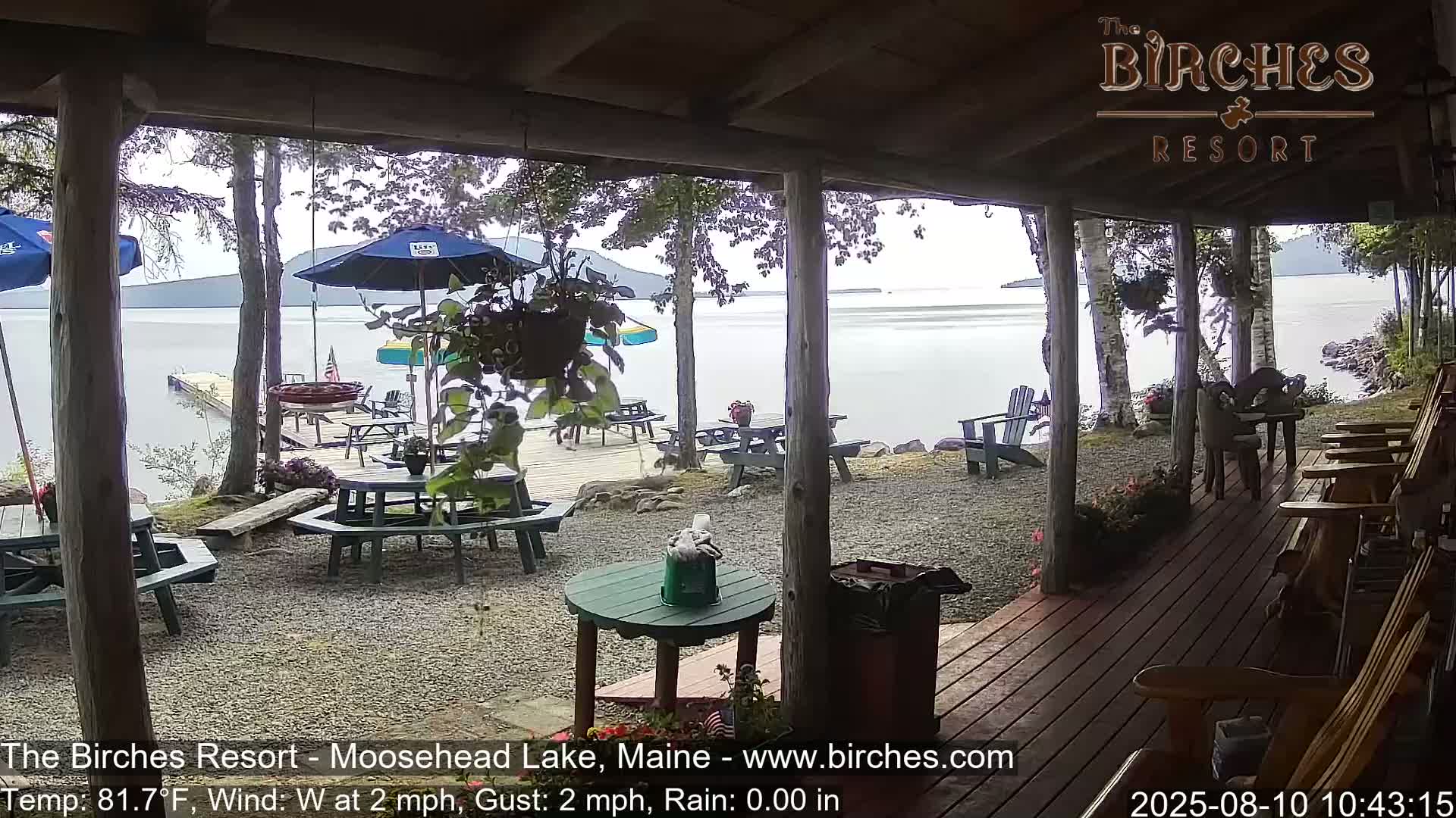 The Birches Resort, Moosehead Lake Live Cam - Rockwood, Maine, USA