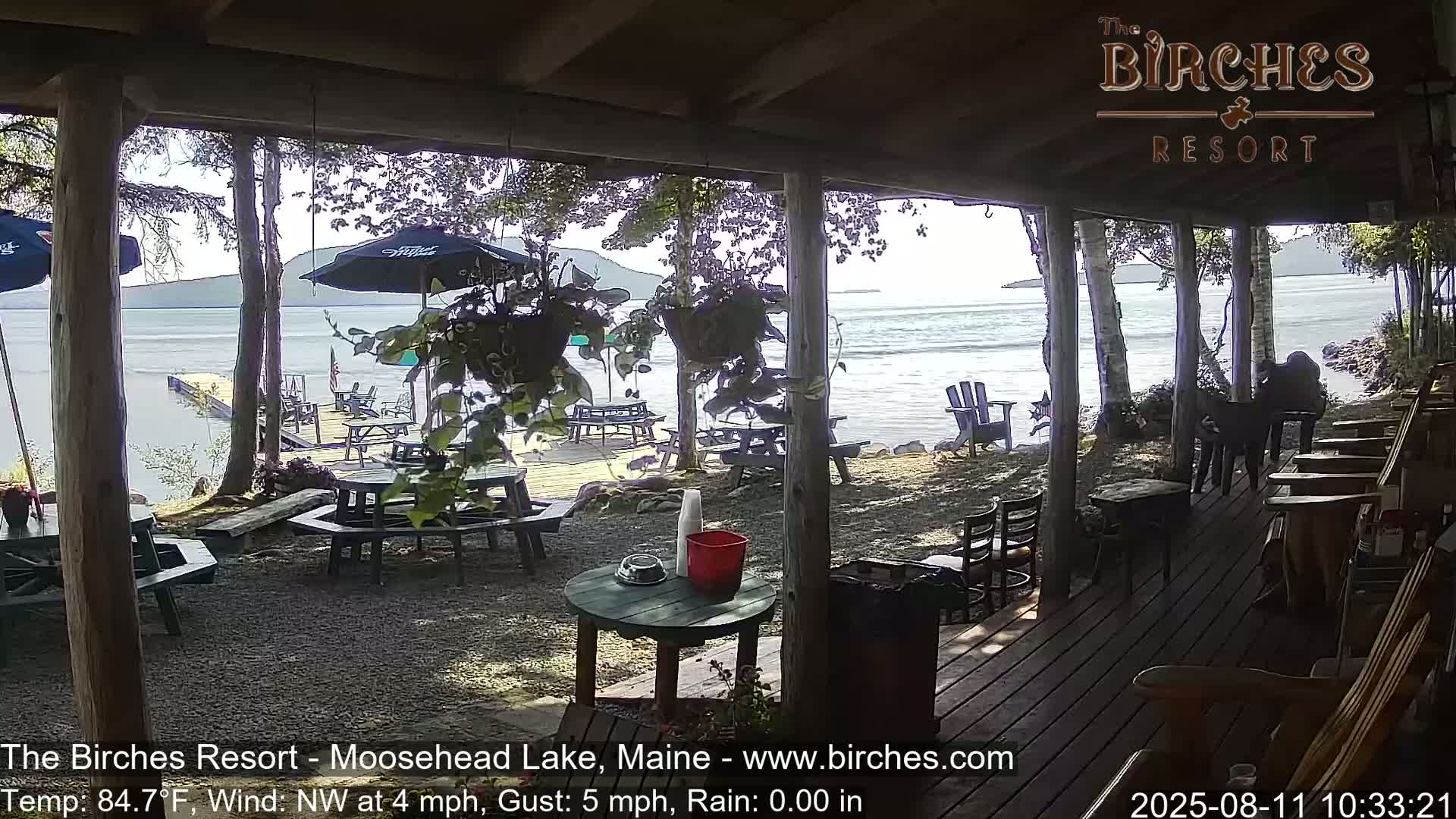 The Birches Resort, Moosehead Lake Live Cam - Rockwood, Maine, USA