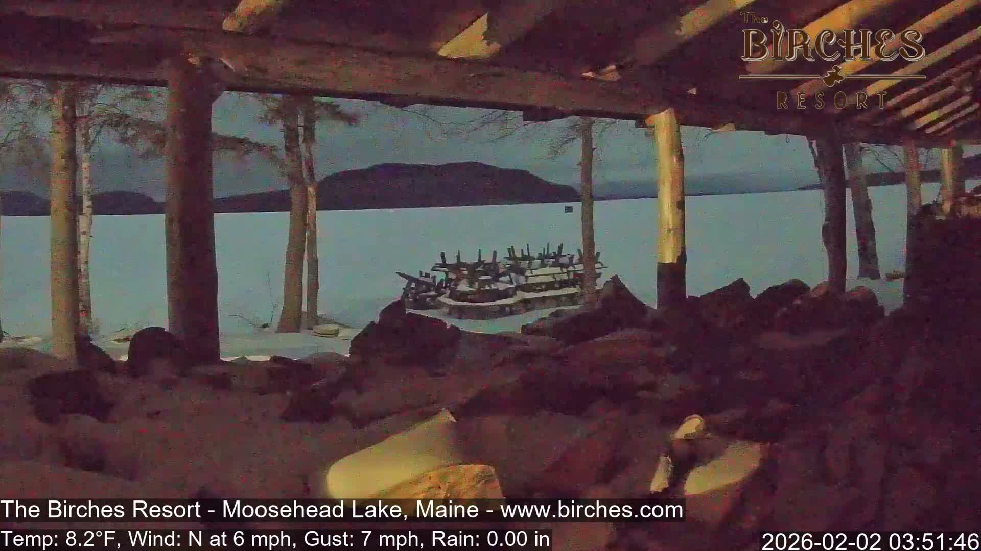 The Birches Resort, Moosehead Lake Live Cam - Rockwood, Maine, USA