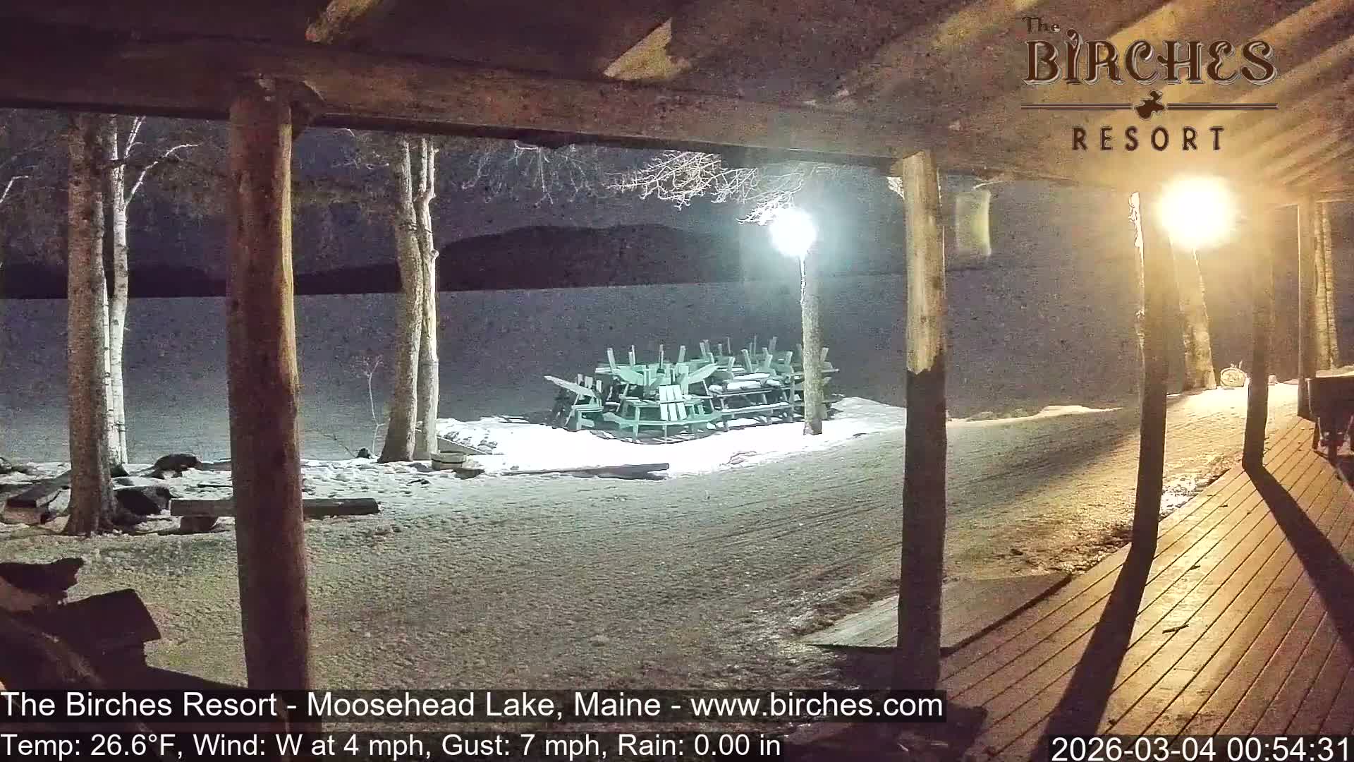 The Birches Resort, Moosehead Lake Live Cam - Rockwood, Maine, USA