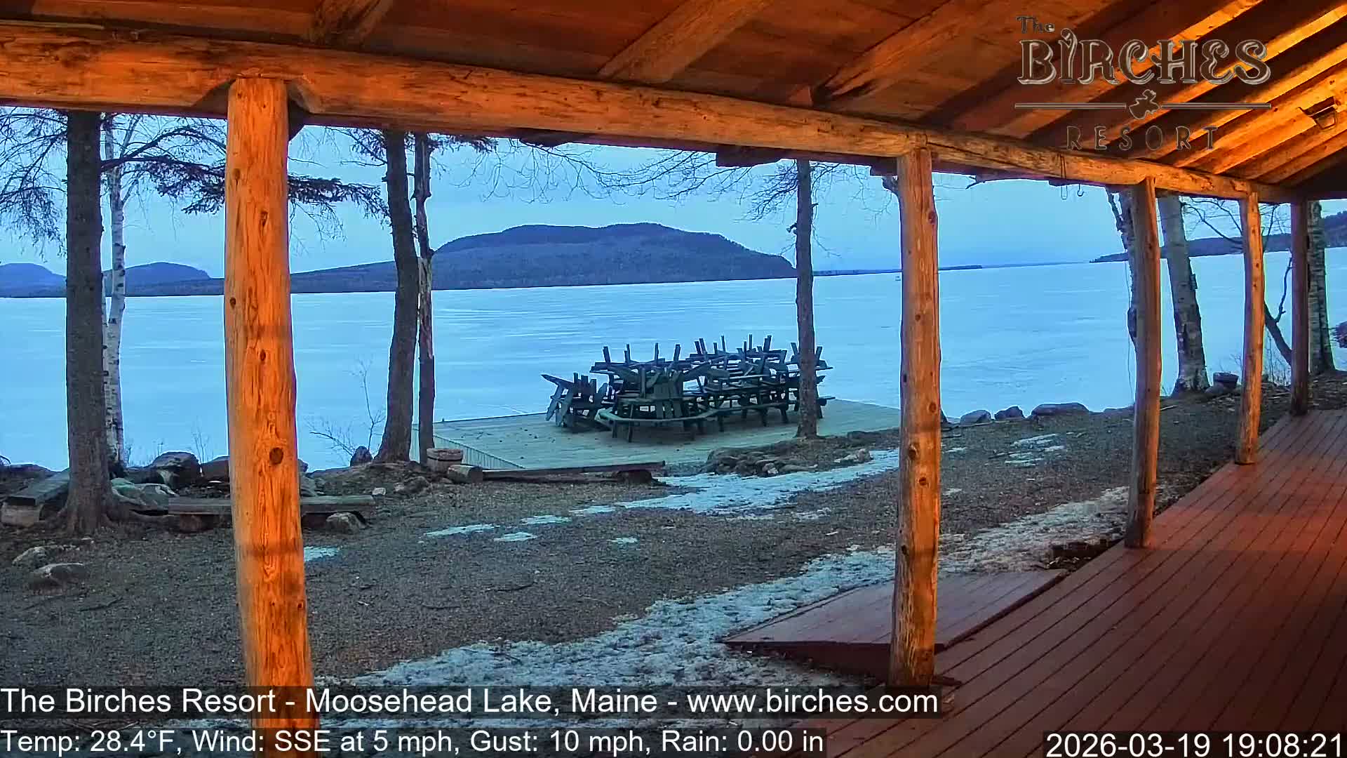 The Birches Resort, Moosehead Lake Live Cam - Rockwood, Maine, USA