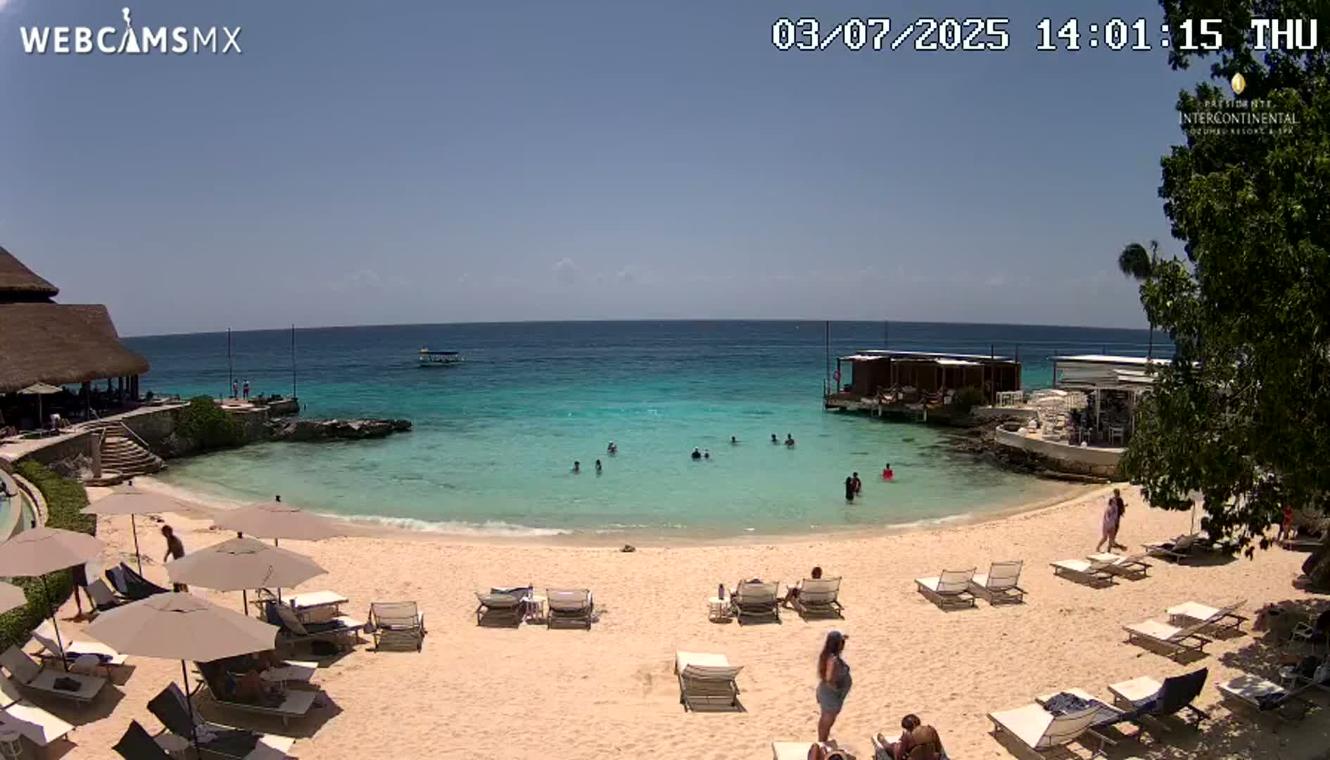 Cozumel,Presidente Intercontinental's Beach Live Cam - Municipio de Cozumel, Quintana Roo, Mexico