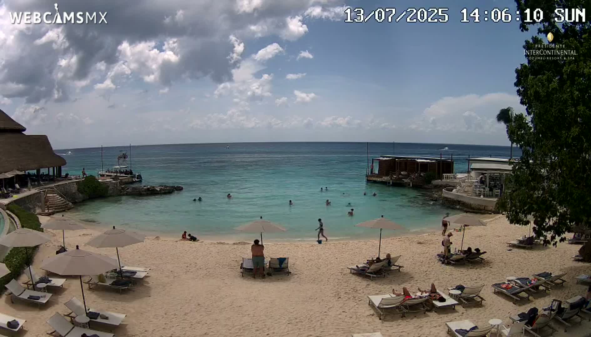 Cozumel,Presidente Intercontinental's Beach Live Cam - Municipio de Cozumel, Quintana Roo, Mexico