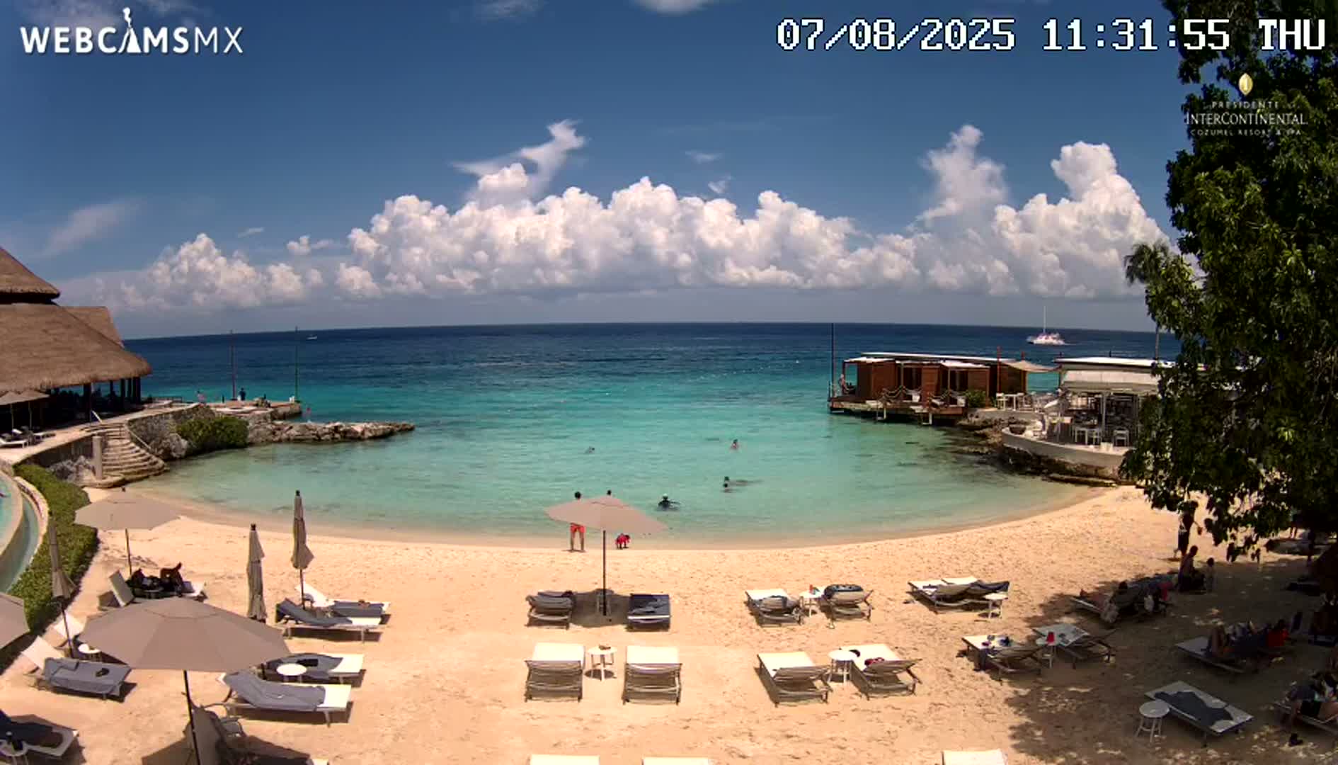 Cozumel,Presidente Intercontinental's Beach Live Cam - Municipio de Cozumel, Quintana Roo, Mexico