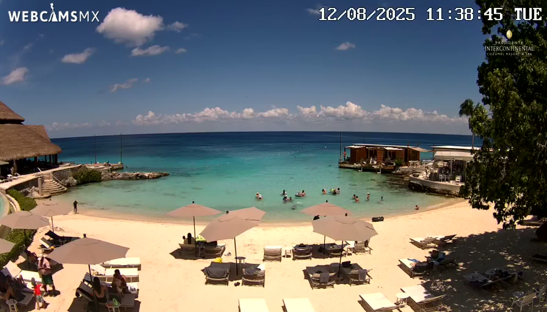 Cozumel,Presidente Intercontinental's Beach Live Cam - Municipio de Cozumel, Quintana Roo, Mexico