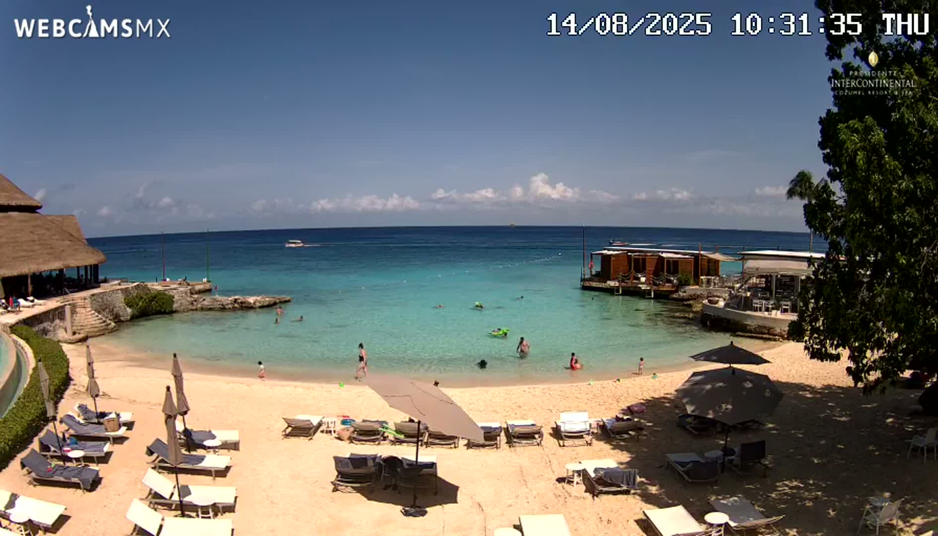 Cozumel,Presidente Intercontinental's Beach Live Cam - Municipio de Cozumel, Quintana Roo, Mexico