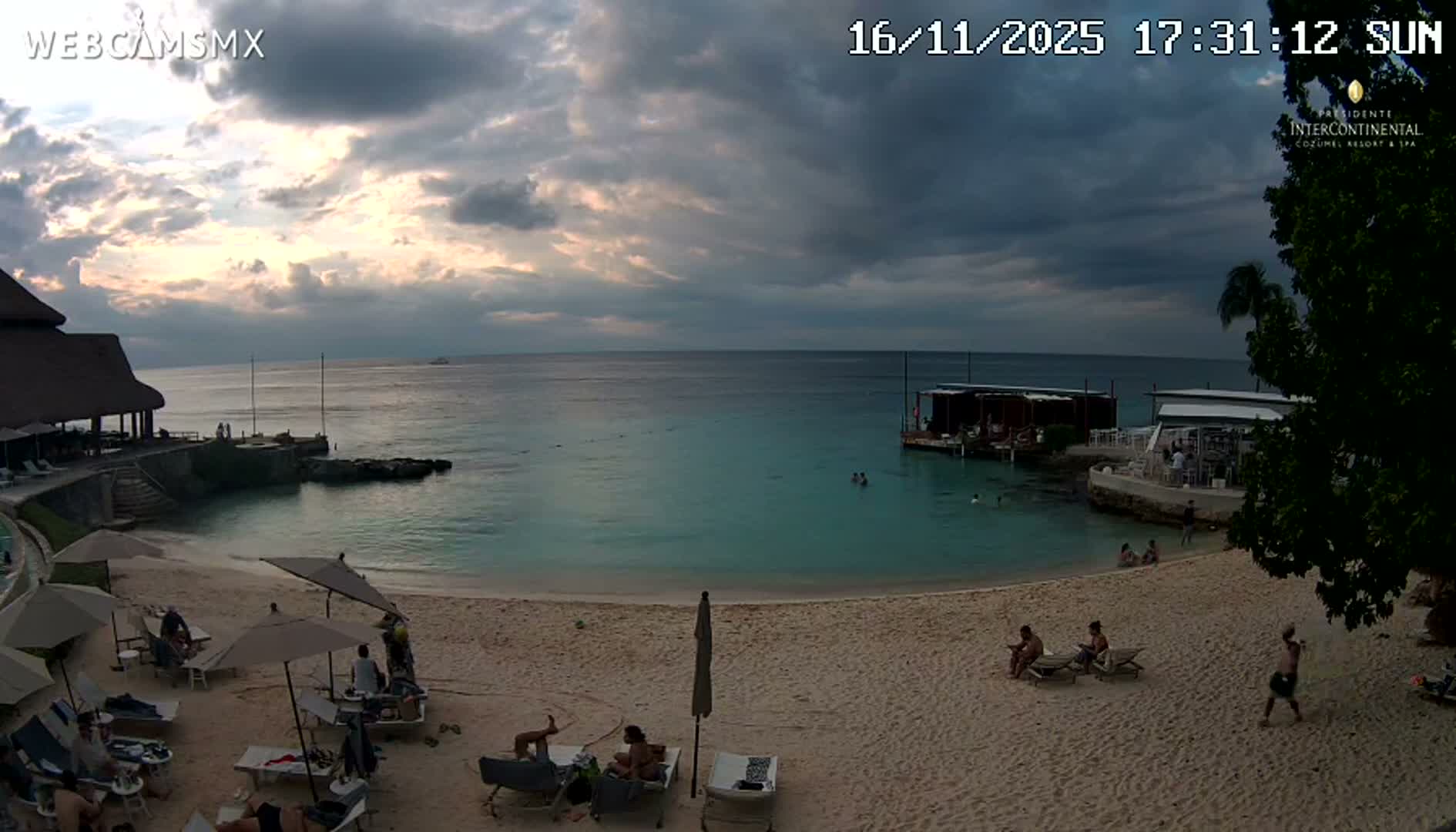 Cozumel,Presidente Intercontinental's Beach Live Cam - Zona Hotelera Sur, San Mugiel de Cozumel, Municipio de Cozumel, Quintana Roo, Mexico
