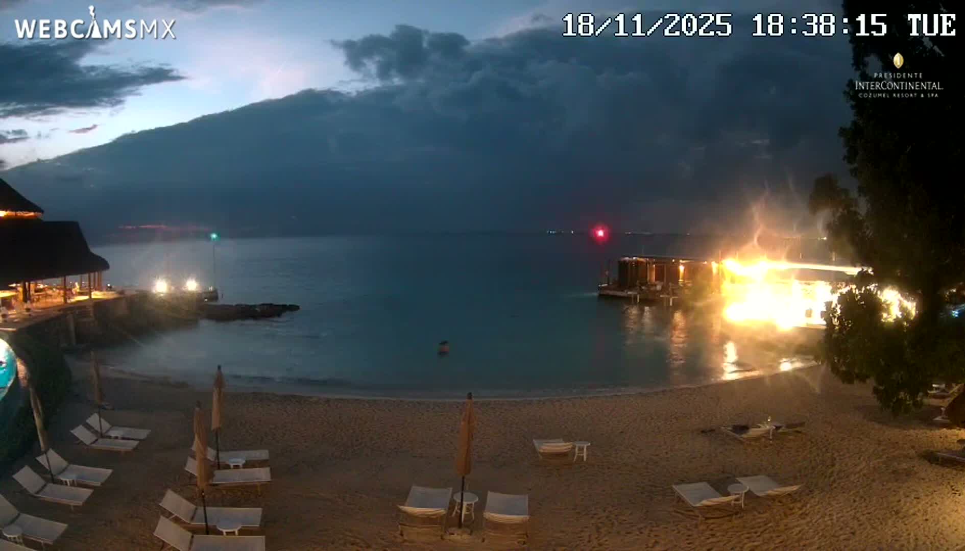 Cozumel,Presidente Intercontinental's Beach Live Cam - Zona Hotelera Sur, San Mugiel de Cozumel, Municipio de Cozumel, Quintana Roo, Mexico