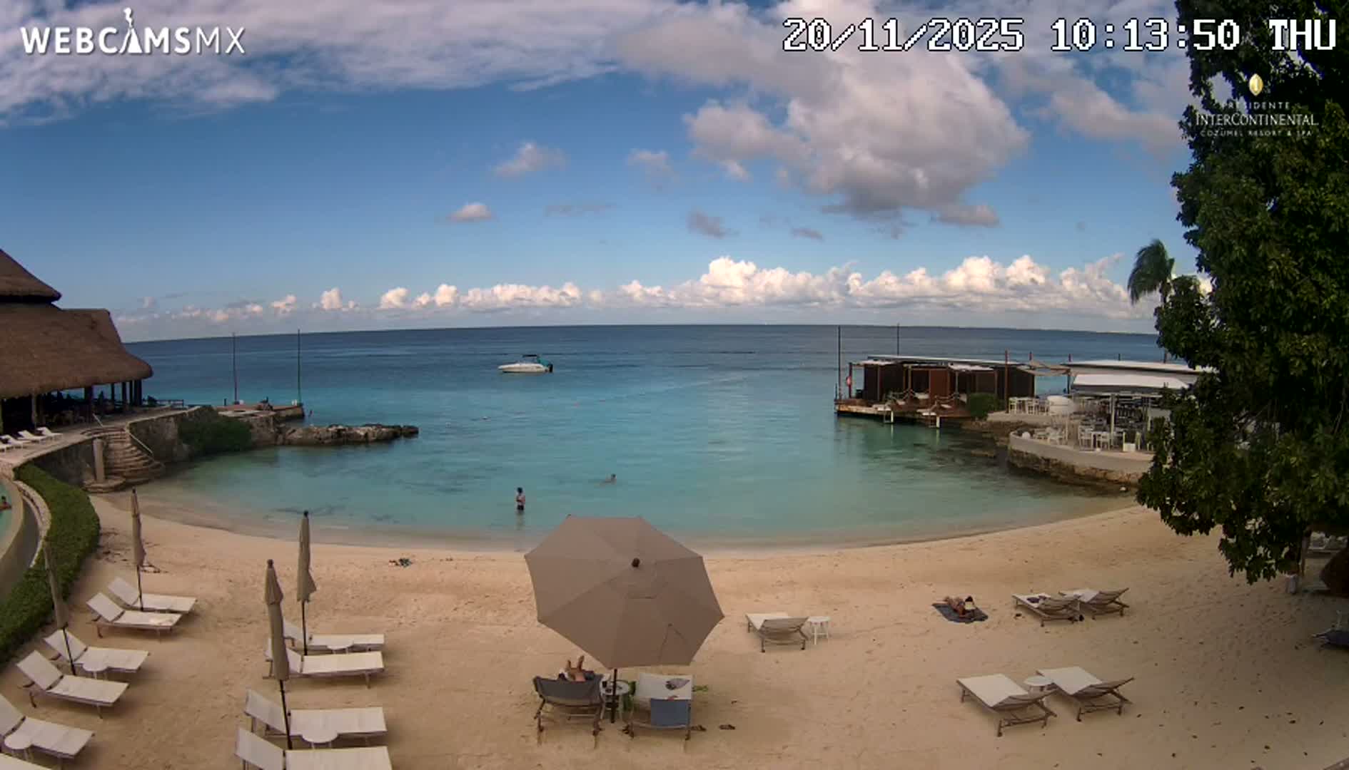 Cozumel,Presidente Intercontinental's Beach Live Cam - Zona Hotelera Sur, San Mugiel de Cozumel, Municipio de Cozumel, Quintana Roo, Mexico