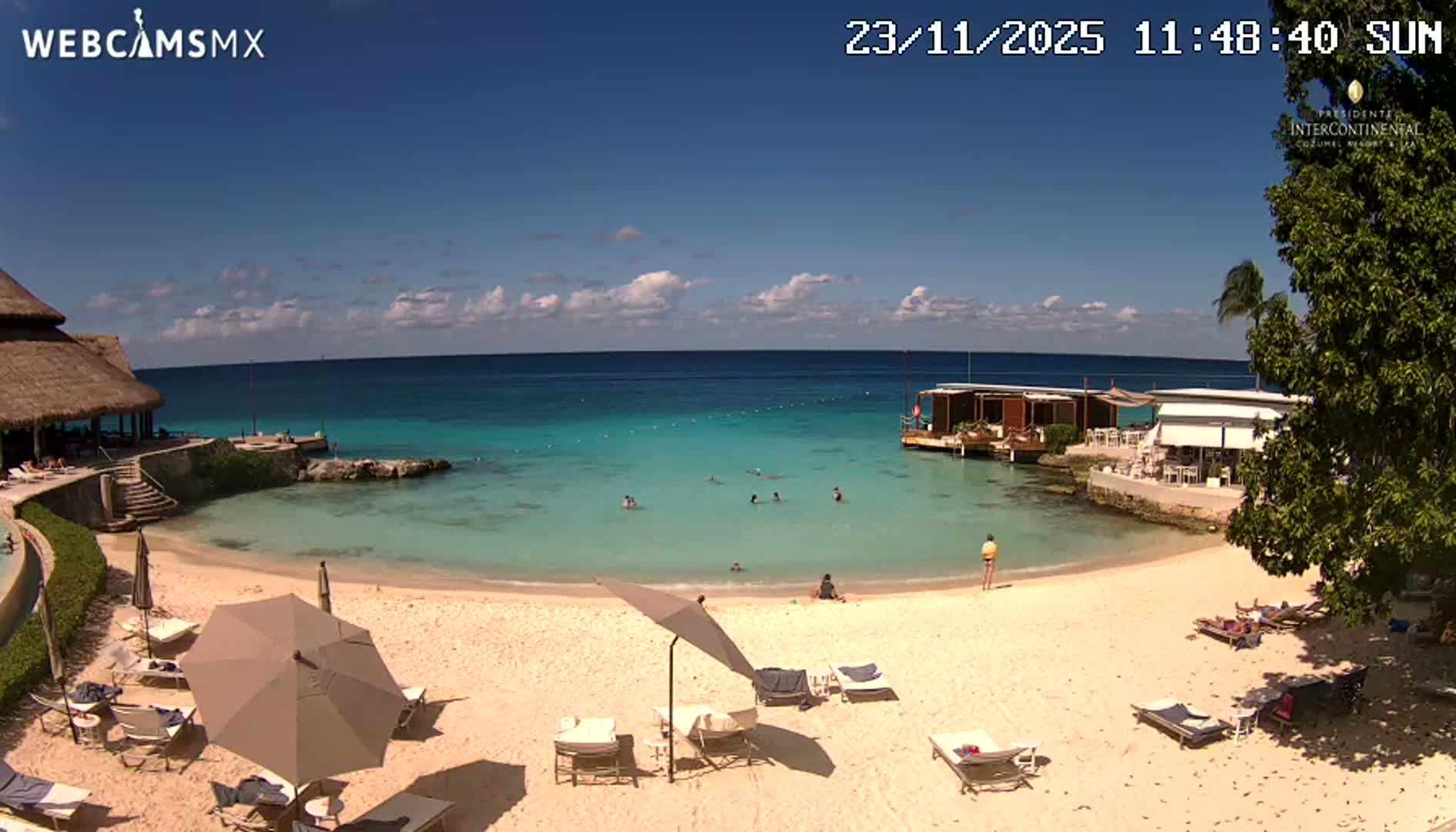 Cozumel,Presidente Intercontinental's Beach Live Cam - Zona Hotelera Sur, San Mugiel de Cozumel, Municipio de Cozumel, Quintana Roo, Mexico