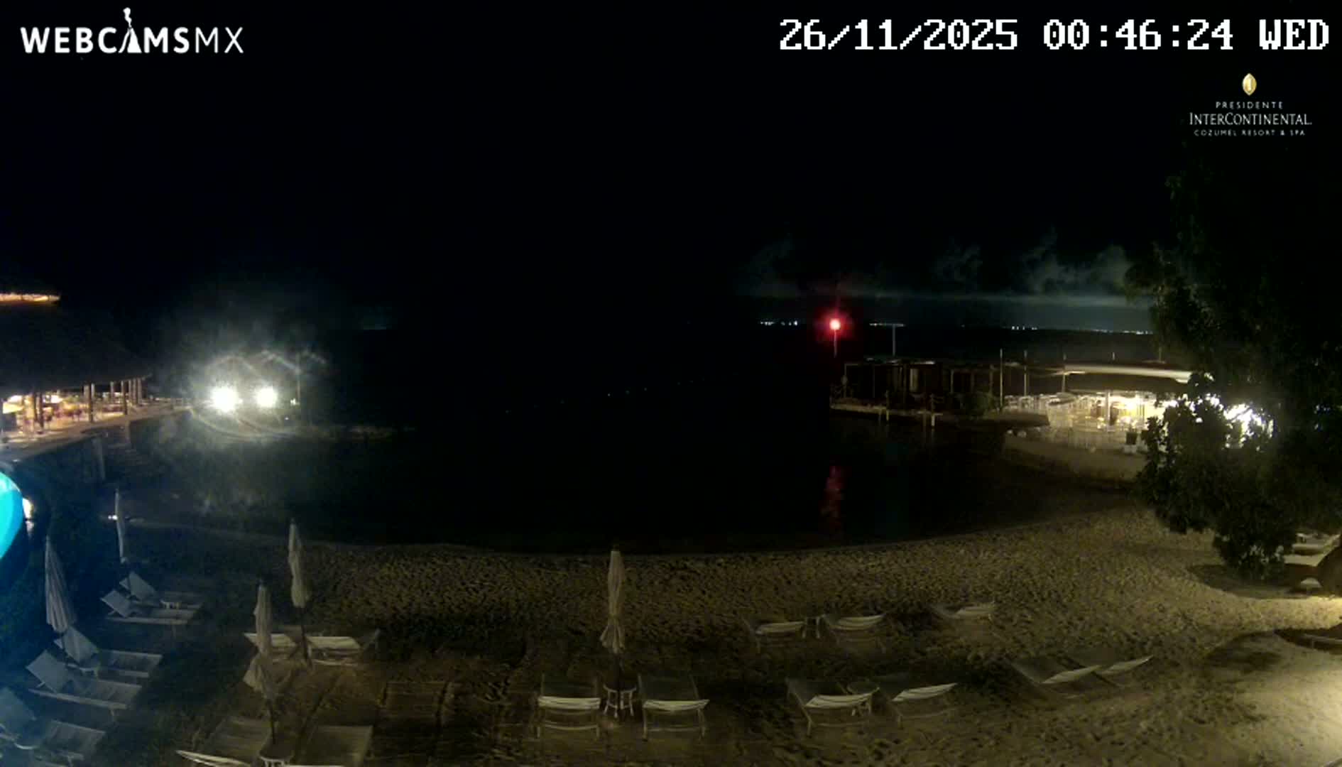 Cozumel,Presidente Intercontinental's Beach Live Cam - Zona Hotelera Sur, San Mugiel de Cozumel, Municipio de Cozumel, Quintana Roo, Mexico