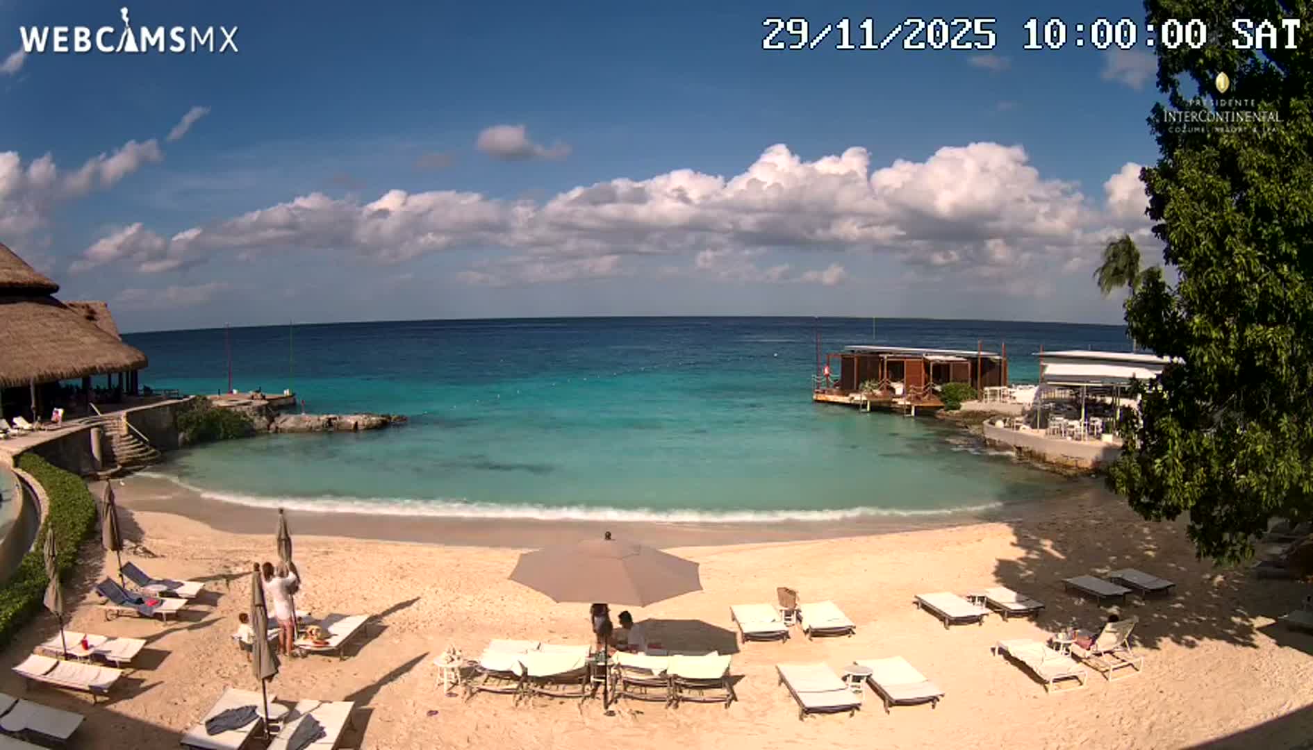 Cozumel,Presidente Intercontinental's Beach Live Cam - Zona Hotelera Sur, San Mugiel de Cozumel, Municipio de Cozumel, Quintana Roo, Mexico